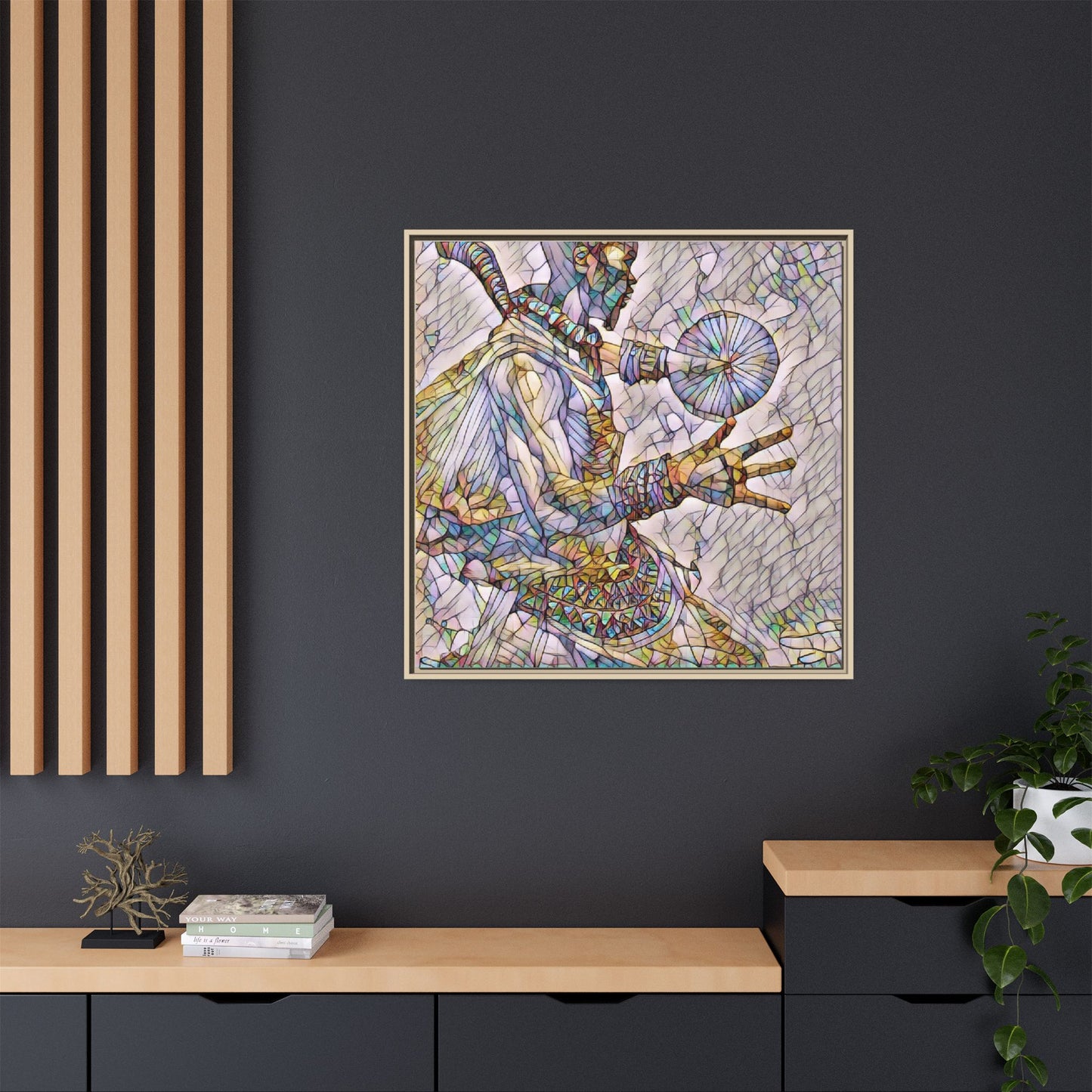 Tribal Shaman Art Print — Framed Matte Canvas Wall Art