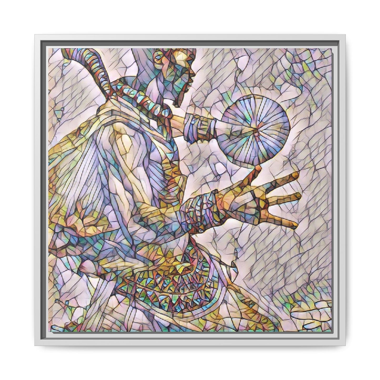 Tribal Shaman Art Print — Framed Matte Canvas Wall Art
