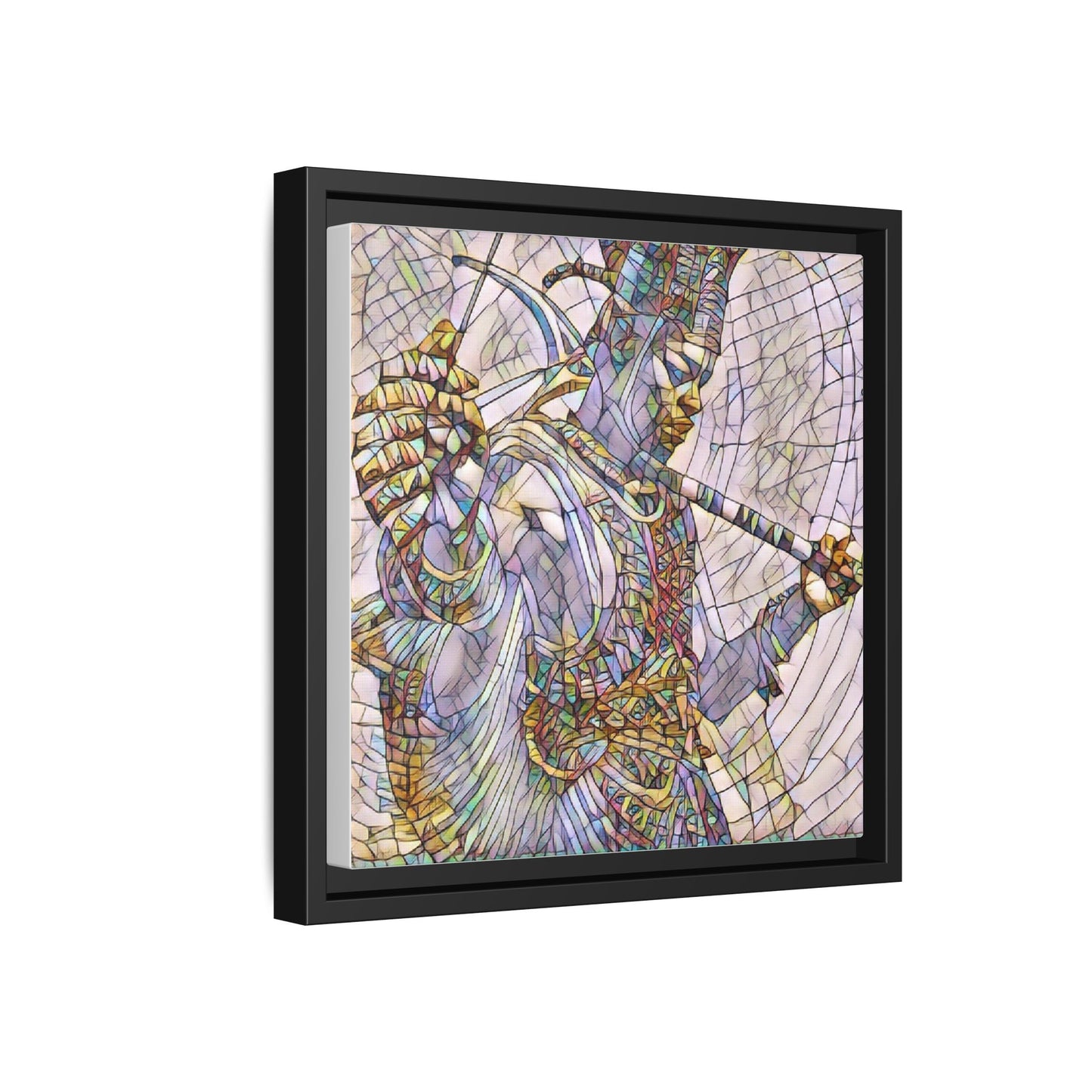 Egyptian God Mosaic Matte Canvas Framed Art
