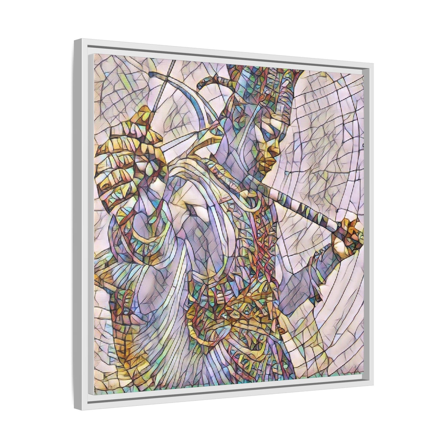 Egyptian God Mosaic Matte Canvas Framed Art