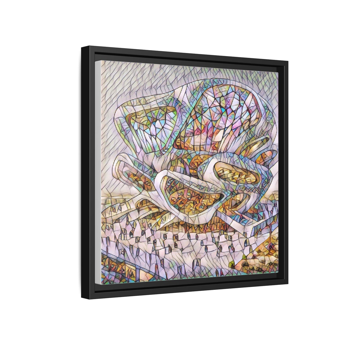 Abstract Colorful Sculpture Matte Canvas Framed Wall Art