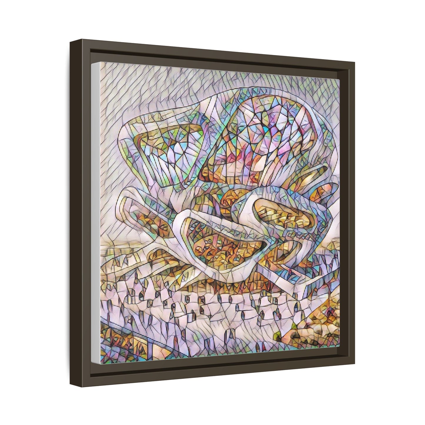 Abstract Colorful Sculpture Matte Canvas Framed Wall Art