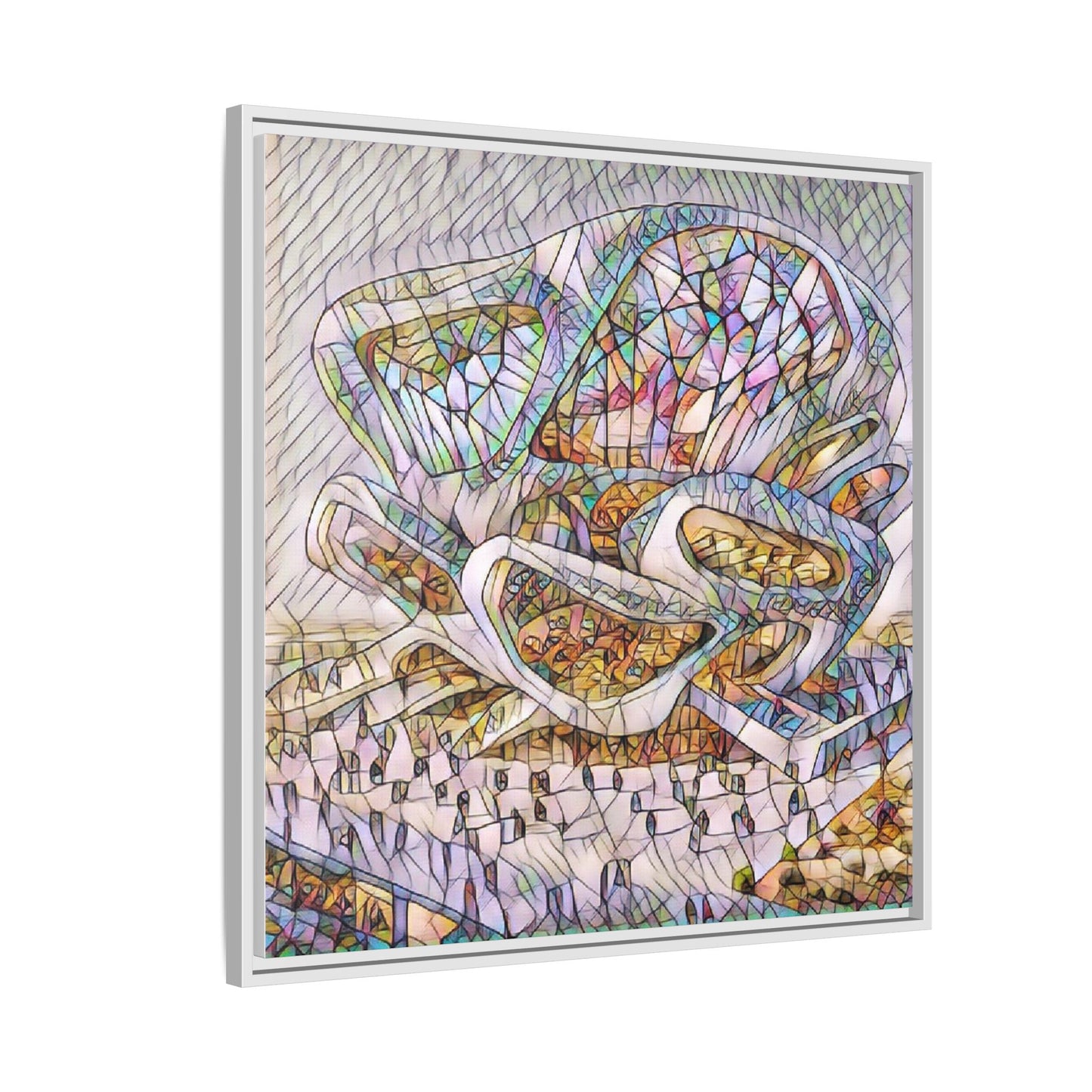 Abstract Colorful Sculpture Matte Canvas Framed Wall Art