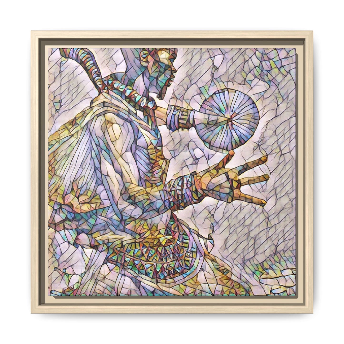 Tribal Shaman Art Print — Framed Matte Canvas Wall Art