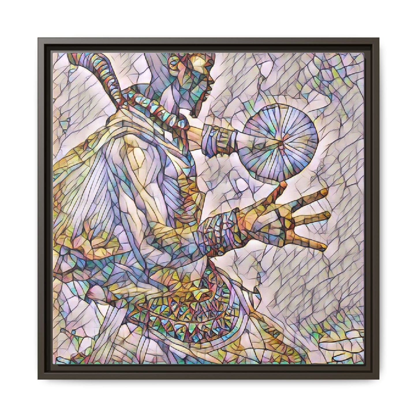 Tribal Shaman Art Print — Framed Matte Canvas Wall Art