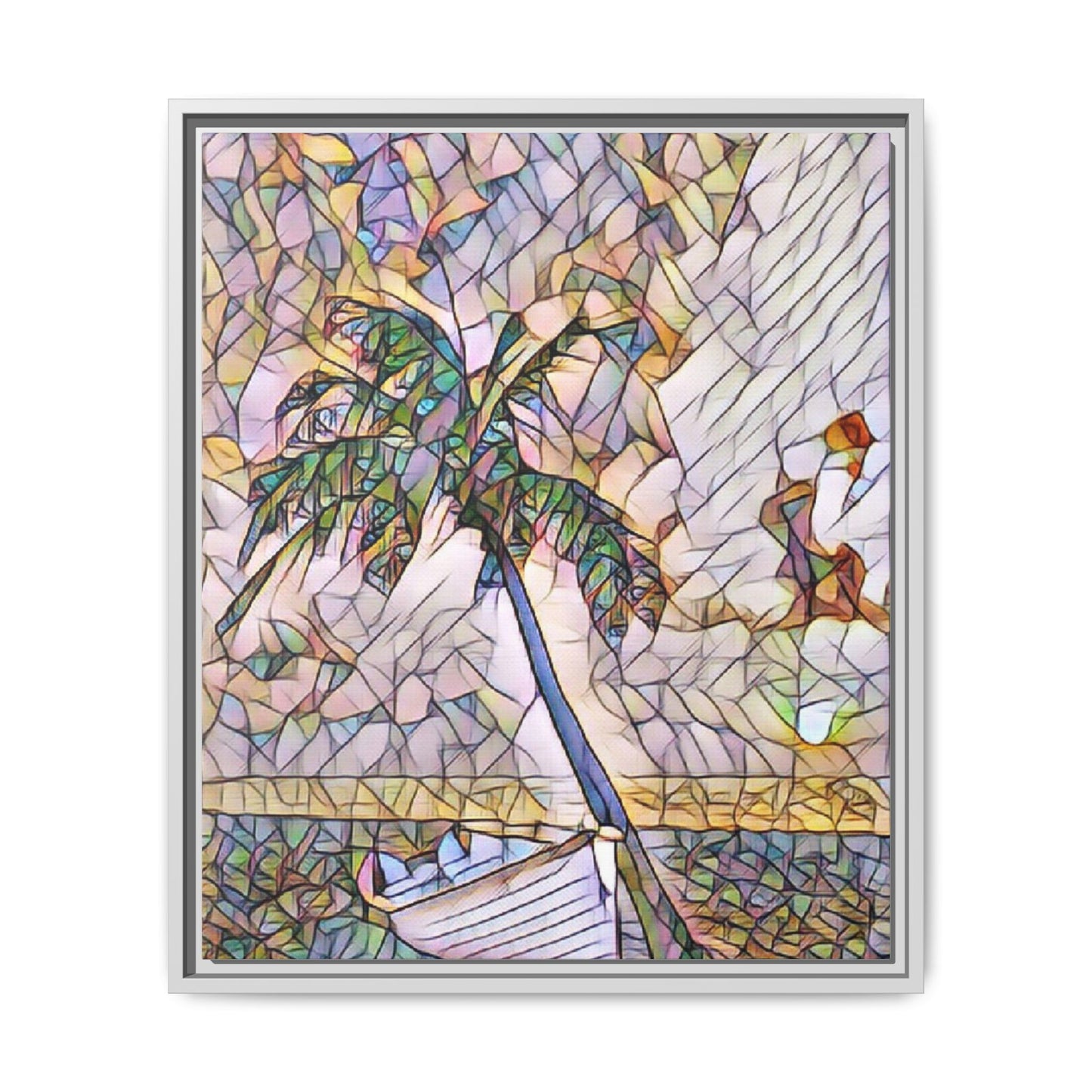 Tropical Palm Canvas Print — Framed Matte Wall Art
