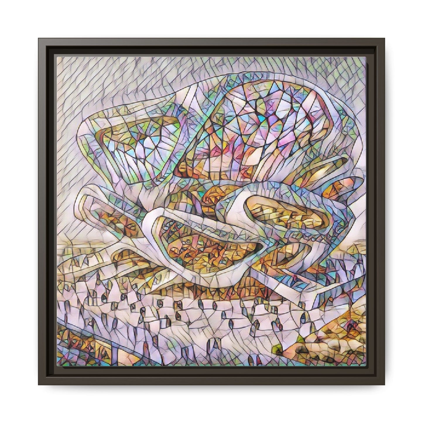 Abstract Colorful Sculpture Matte Canvas Framed Wall Art
