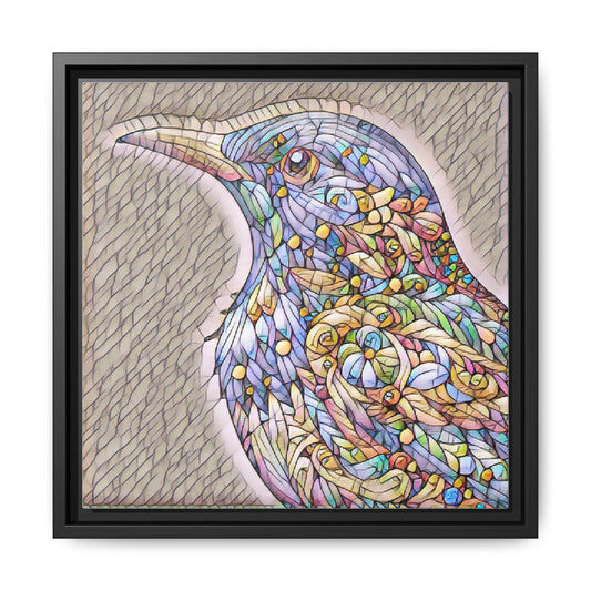 Stained-Glass Style Bird Matte Canvas (Framed)