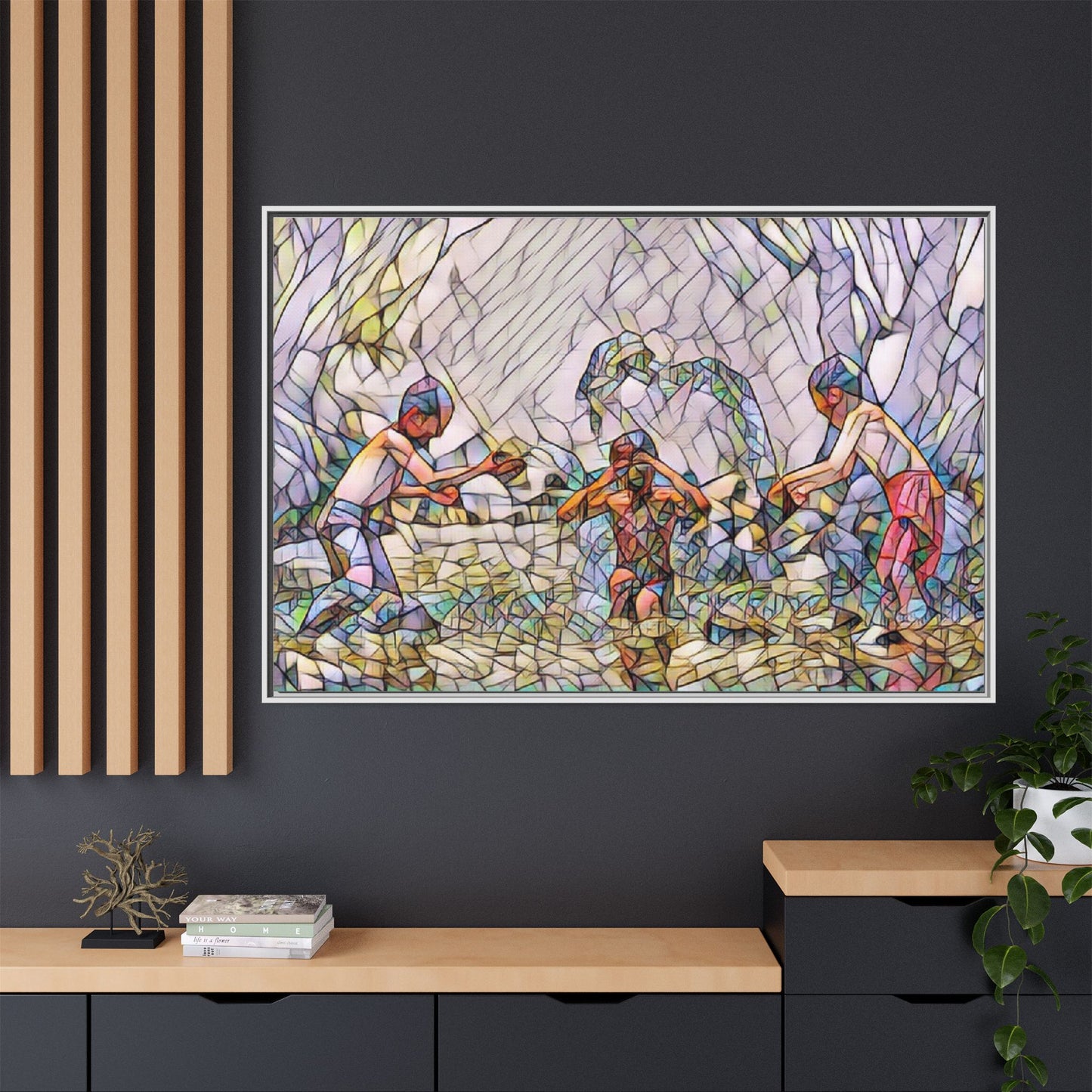 Matte Canvas, Framed (Multi-color)