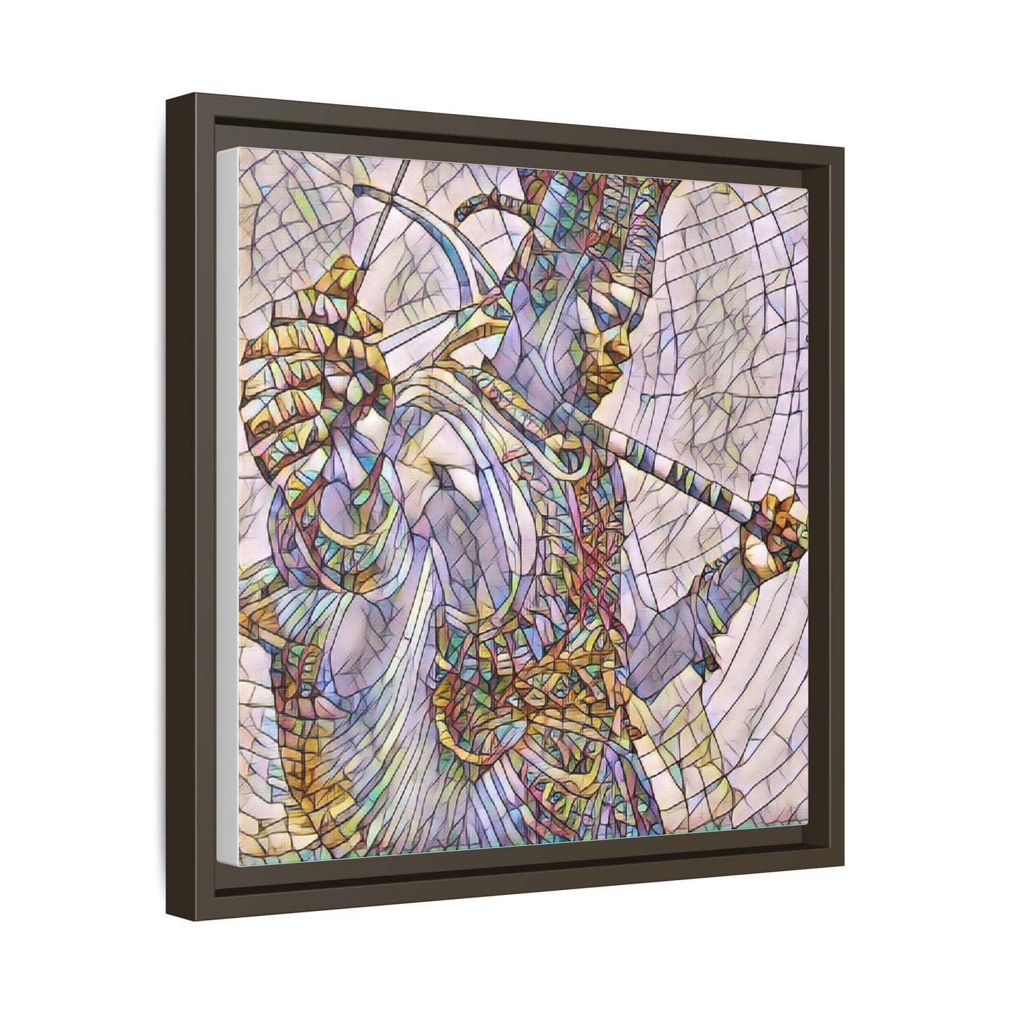 Egyptian God Mosaic Matte Canvas Framed Art
