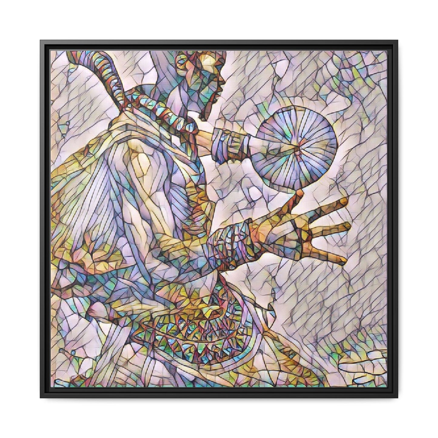 Tribal Shaman Art Print — Framed Matte Canvas Wall Art