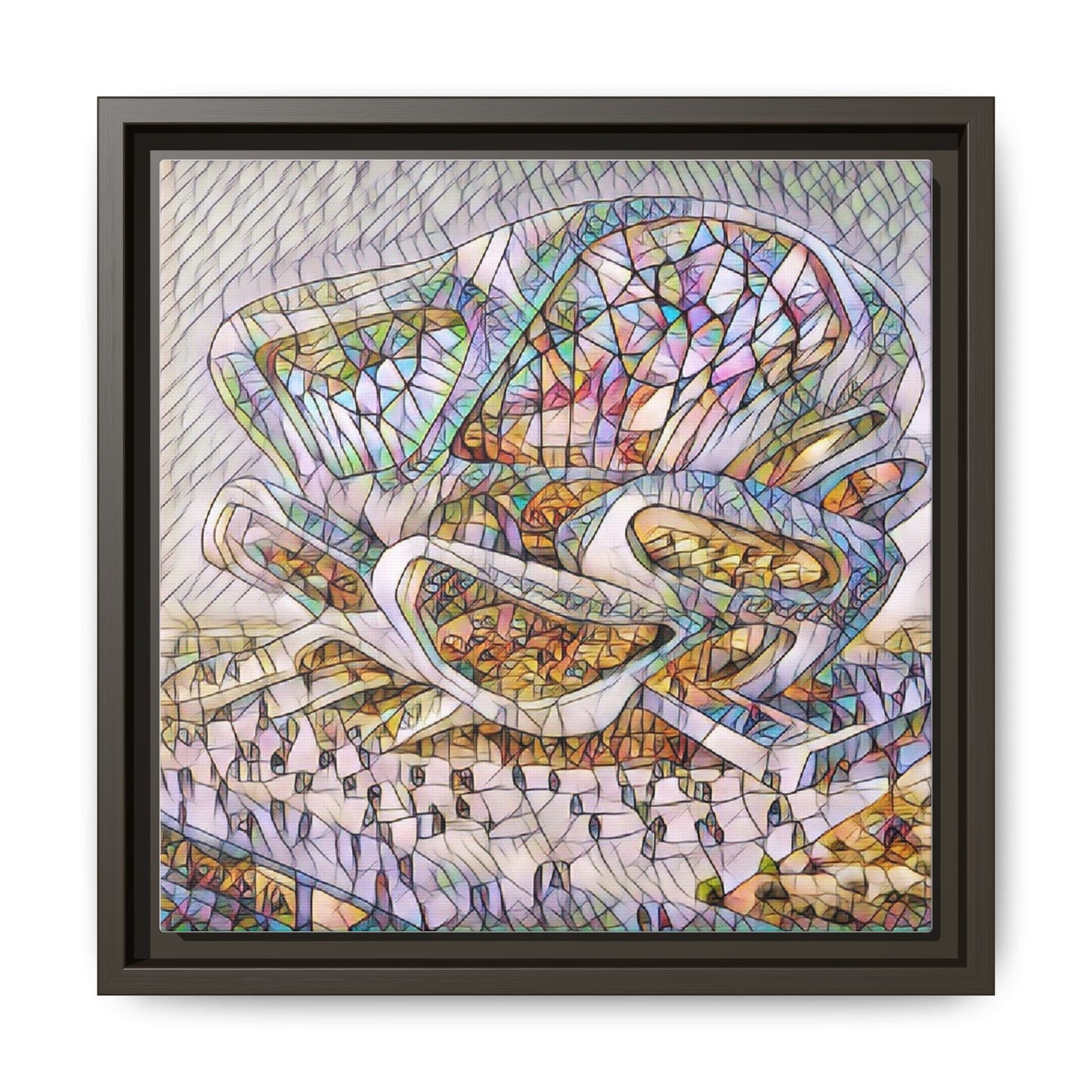 Abstract Colorful Sculpture Matte Canvas Framed Wall Art