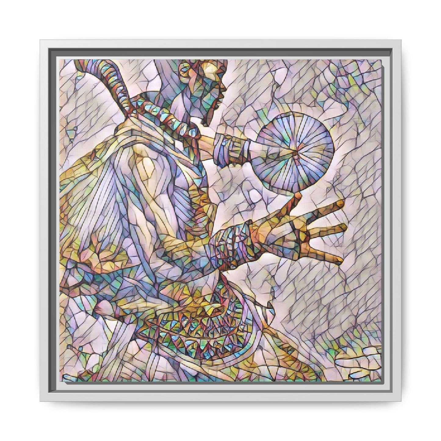 Tribal Shaman Art Print — Framed Matte Canvas Wall Art