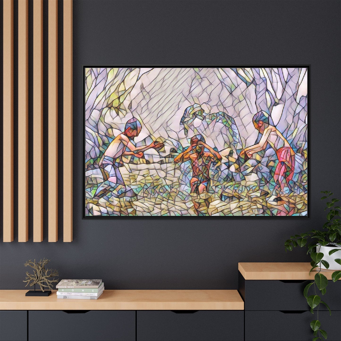 Matte Canvas, Framed (Multi-color)