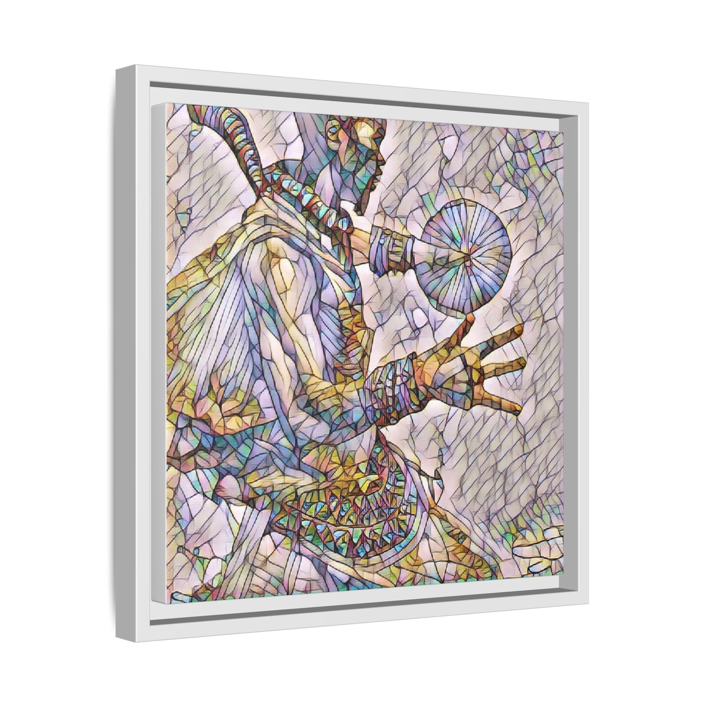 Tribal Shaman Art Print — Framed Matte Canvas Wall Art