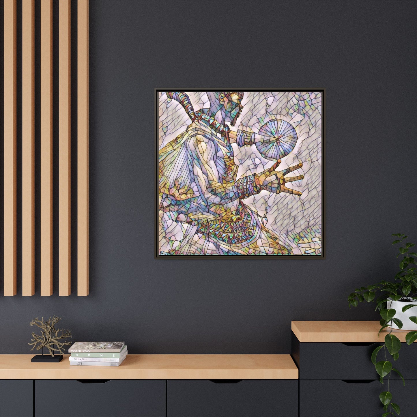 Tribal Shaman Art Print — Framed Matte Canvas Wall Art