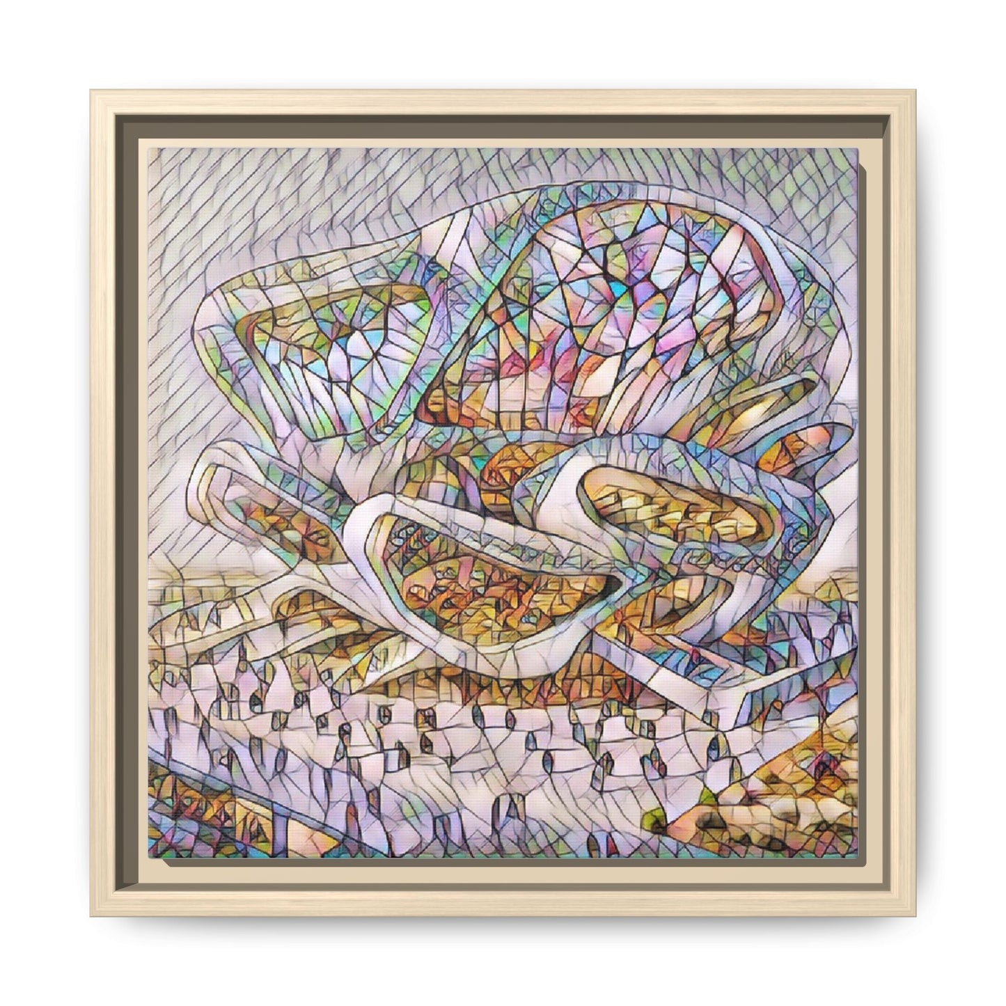 Abstract Colorful Sculpture Matte Canvas Framed Wall Art