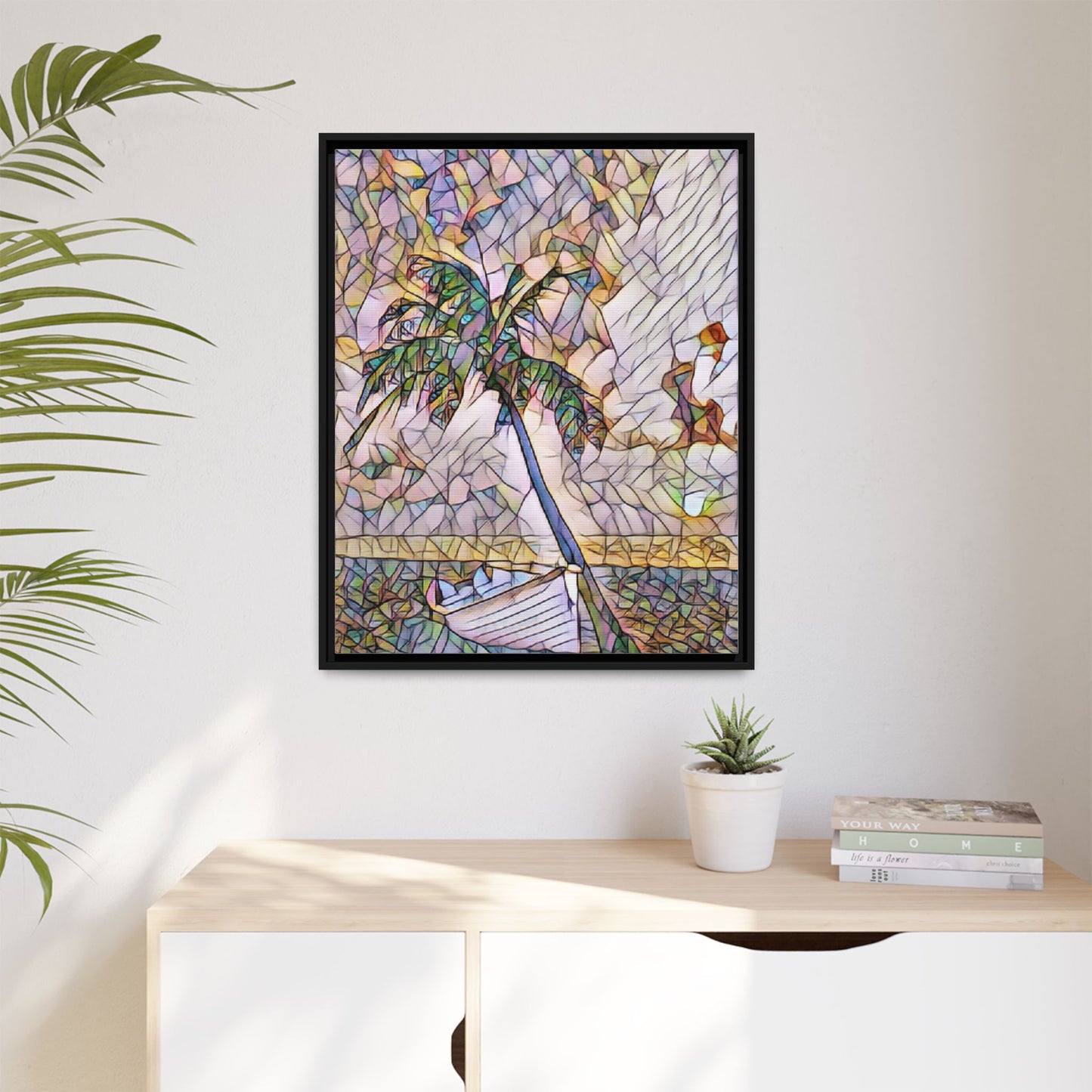 Tropical Palm Canvas Print — Framed Matte Wall Art