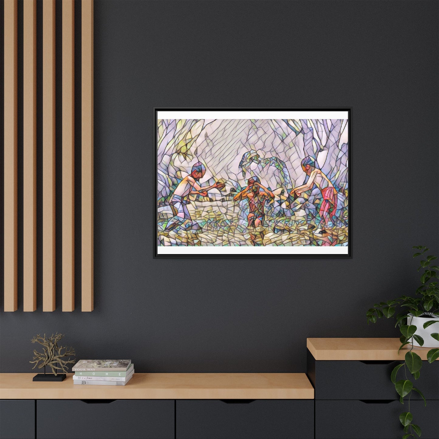 Matte Canvas, Framed (Multi-color)