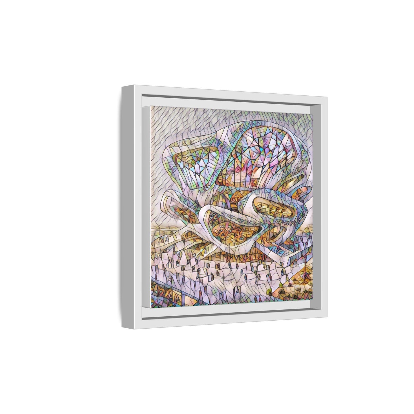 Abstract Colorful Sculpture Matte Canvas Framed Wall Art