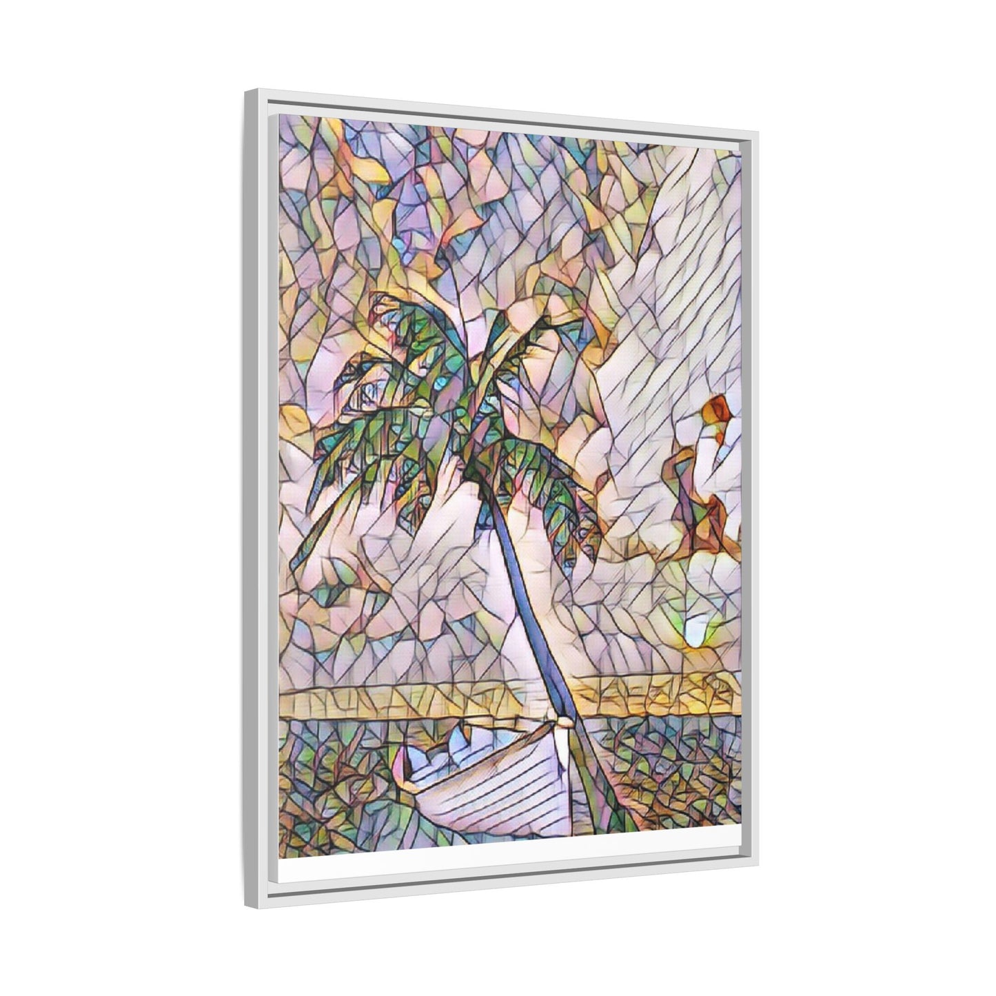 Tropical Palm Canvas Print — Framed Matte Wall Art