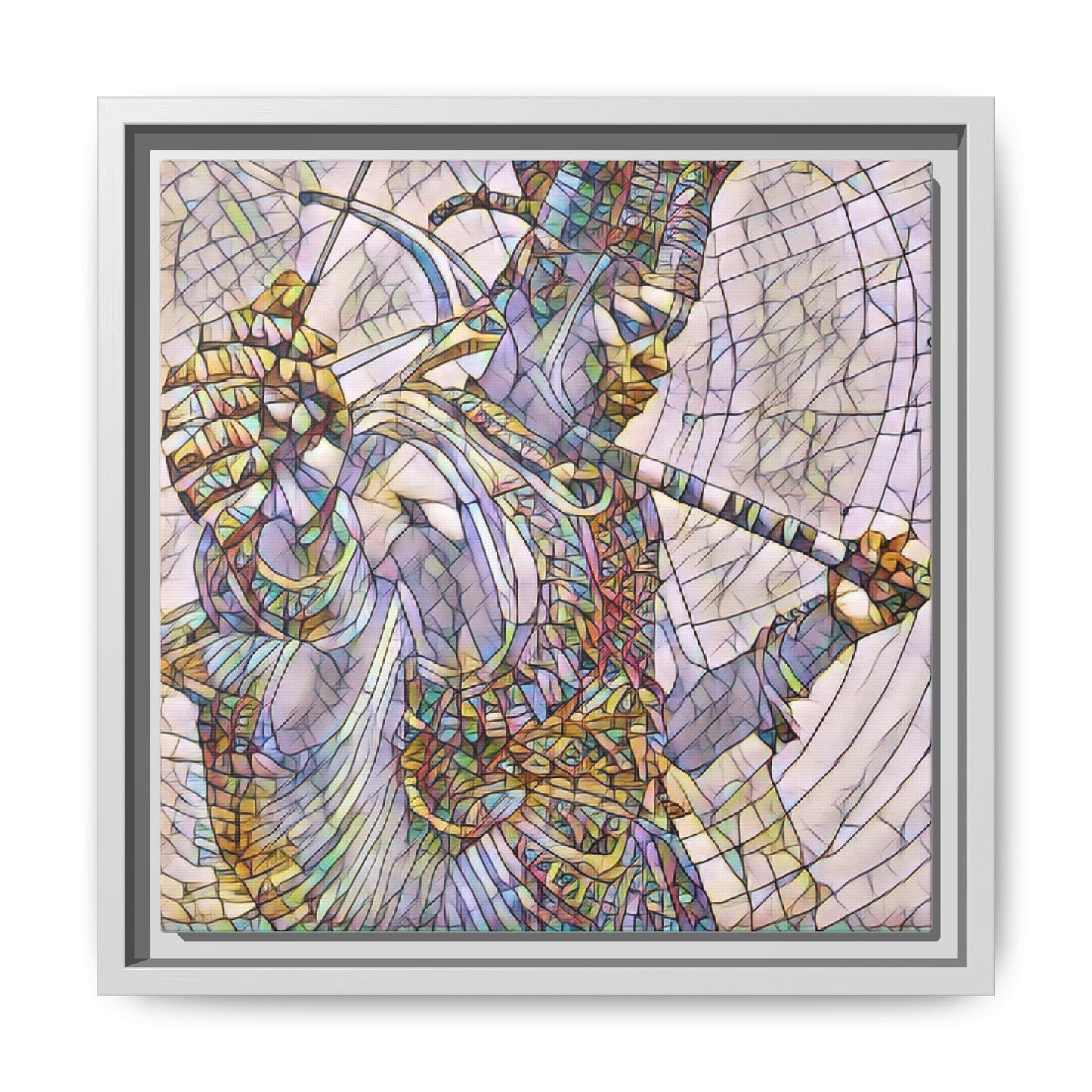Egyptian God Mosaic Matte Canvas Framed Art
