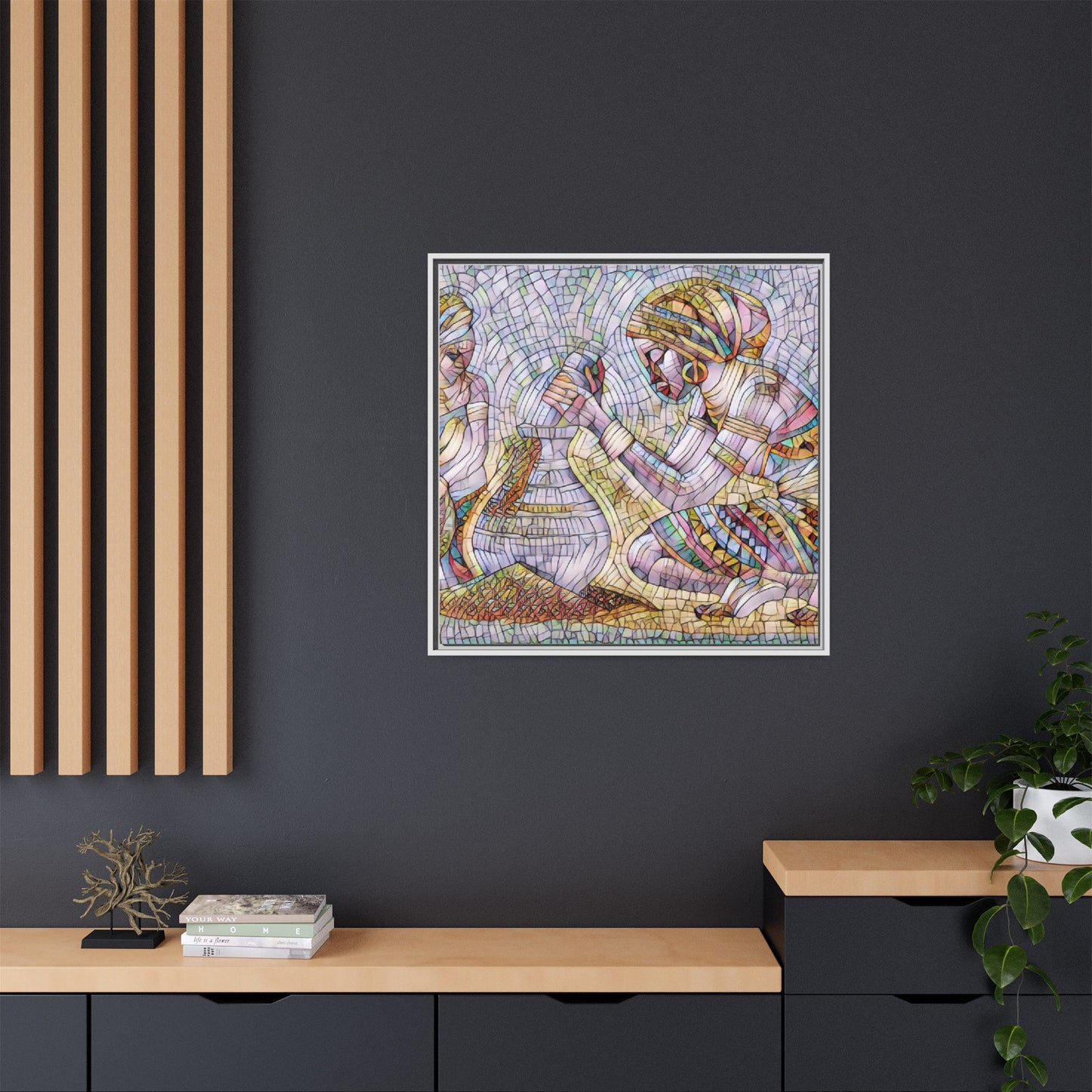 Matte Canvas, Framed (Multi-color)