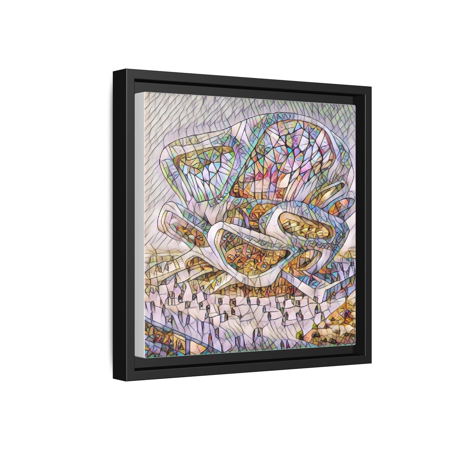 Abstract Colorful Sculpture Matte Canvas Framed Wall Art