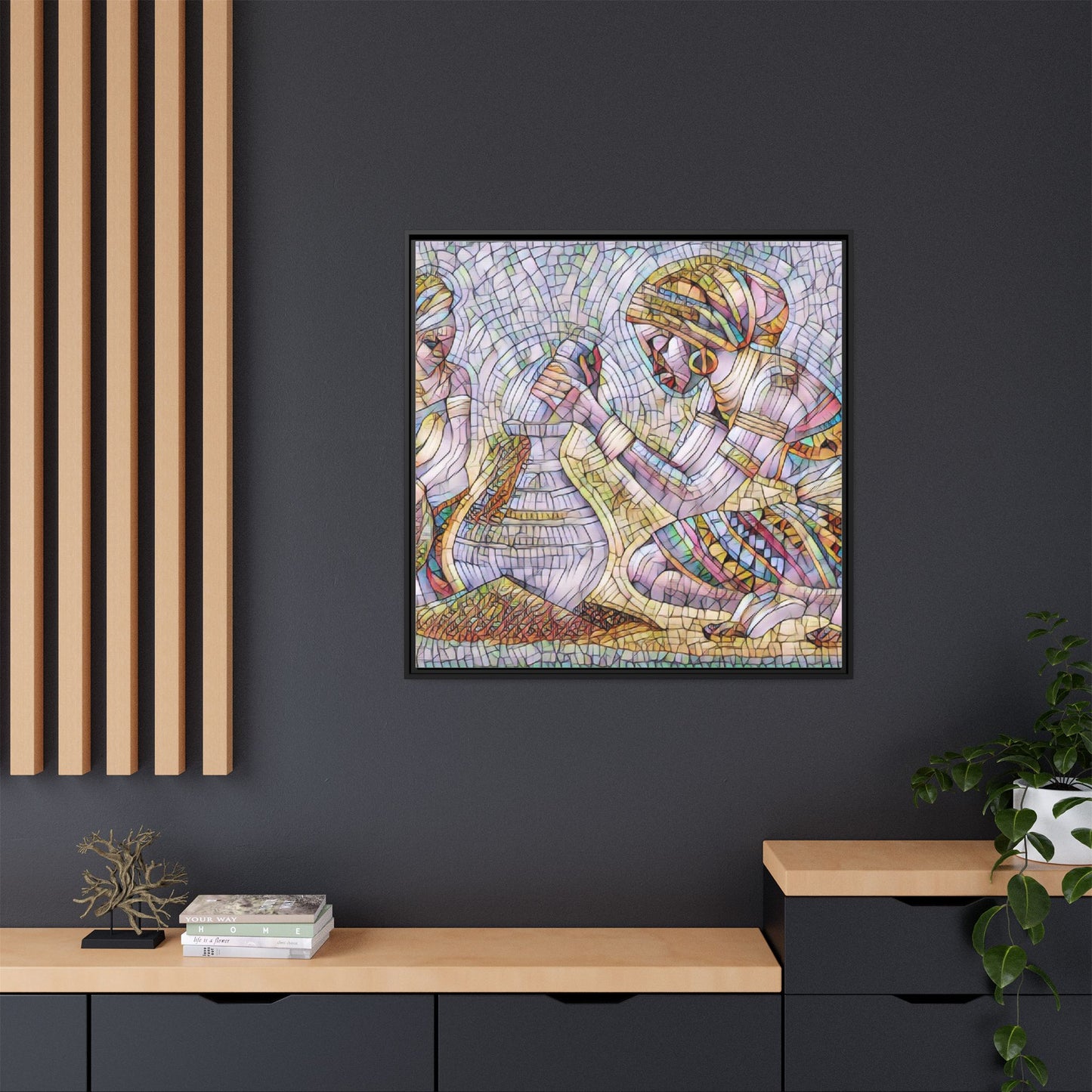 Matte Canvas, Framed (Multi-color)