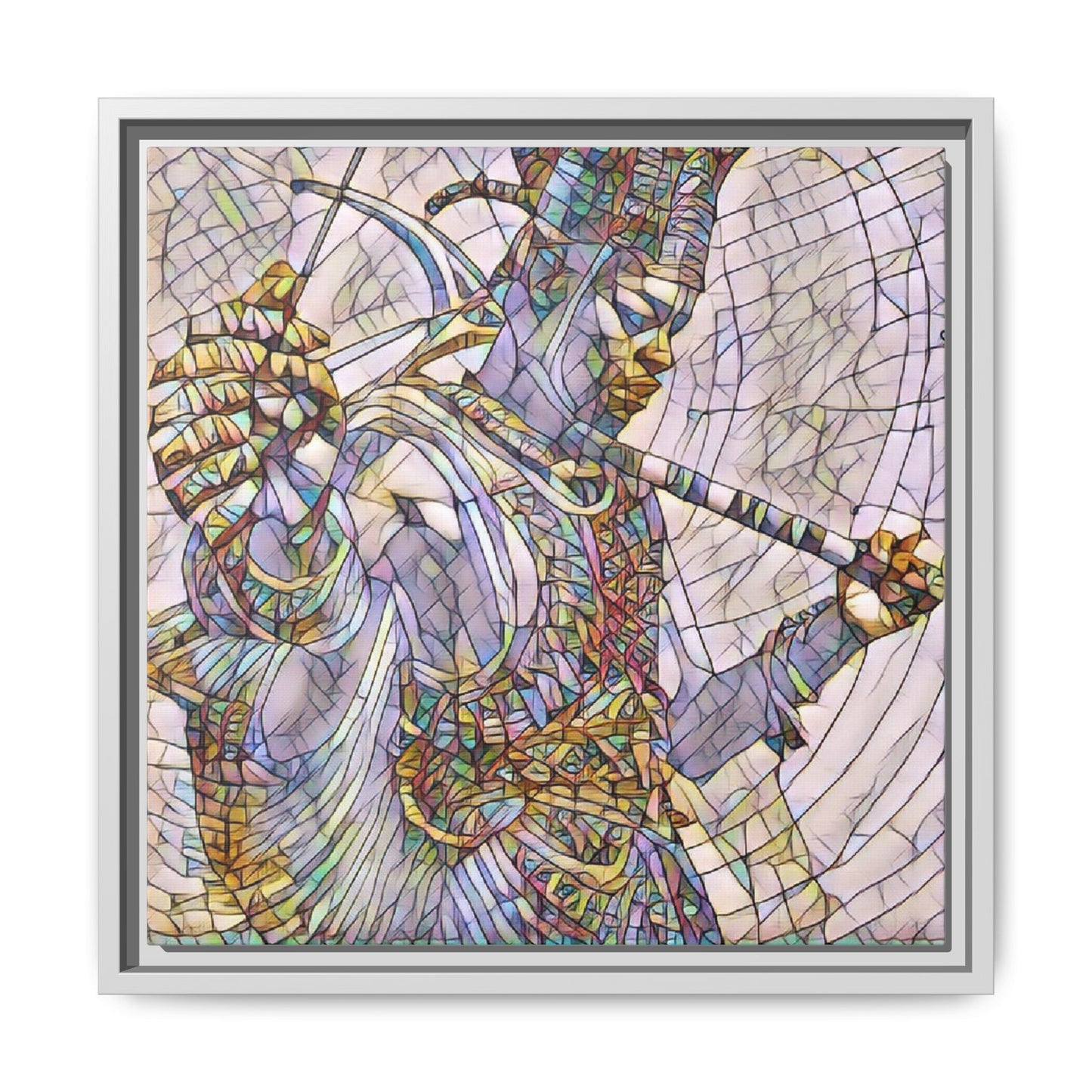 Egyptian God Mosaic Matte Canvas Framed Art