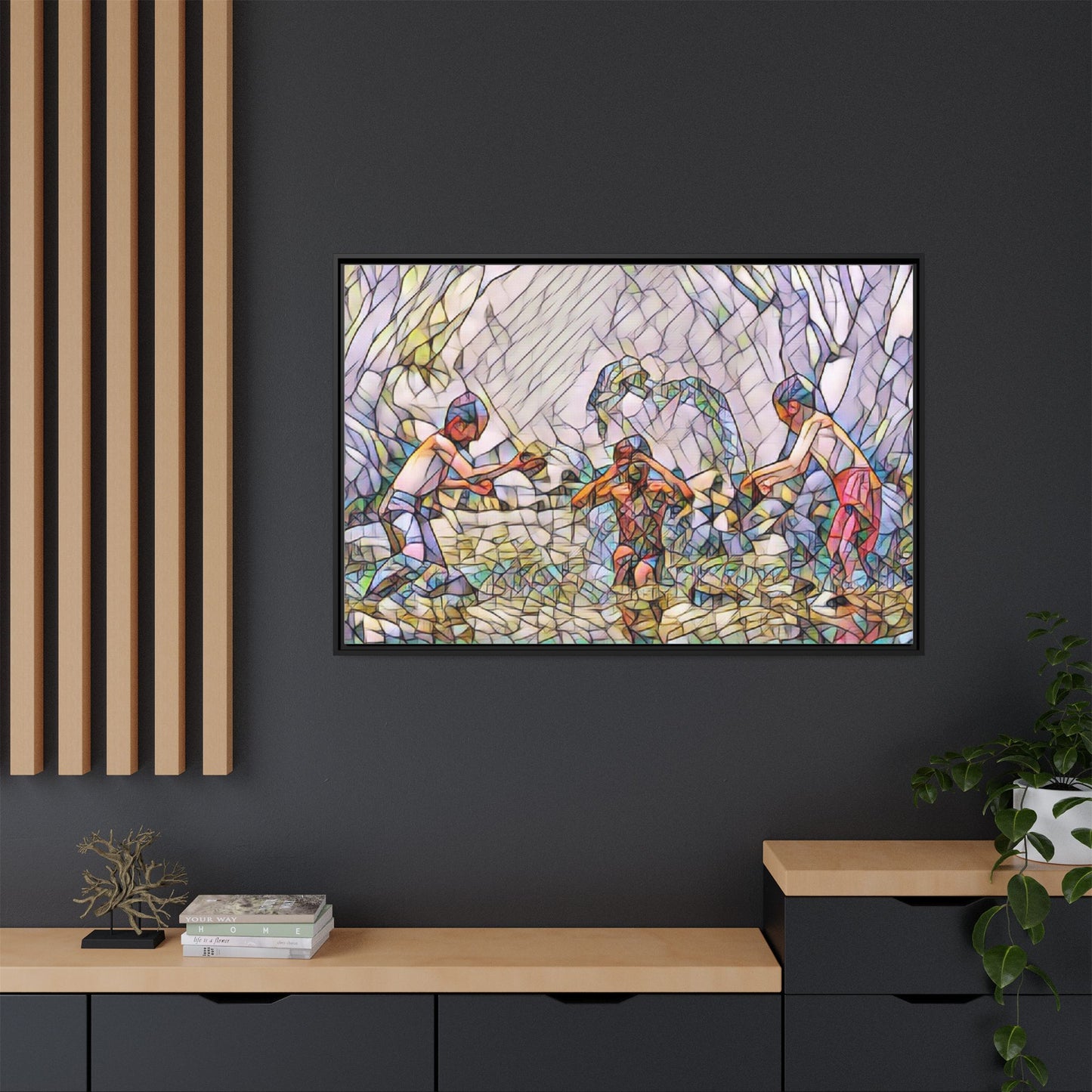 Matte Canvas, Framed (Multi-color)