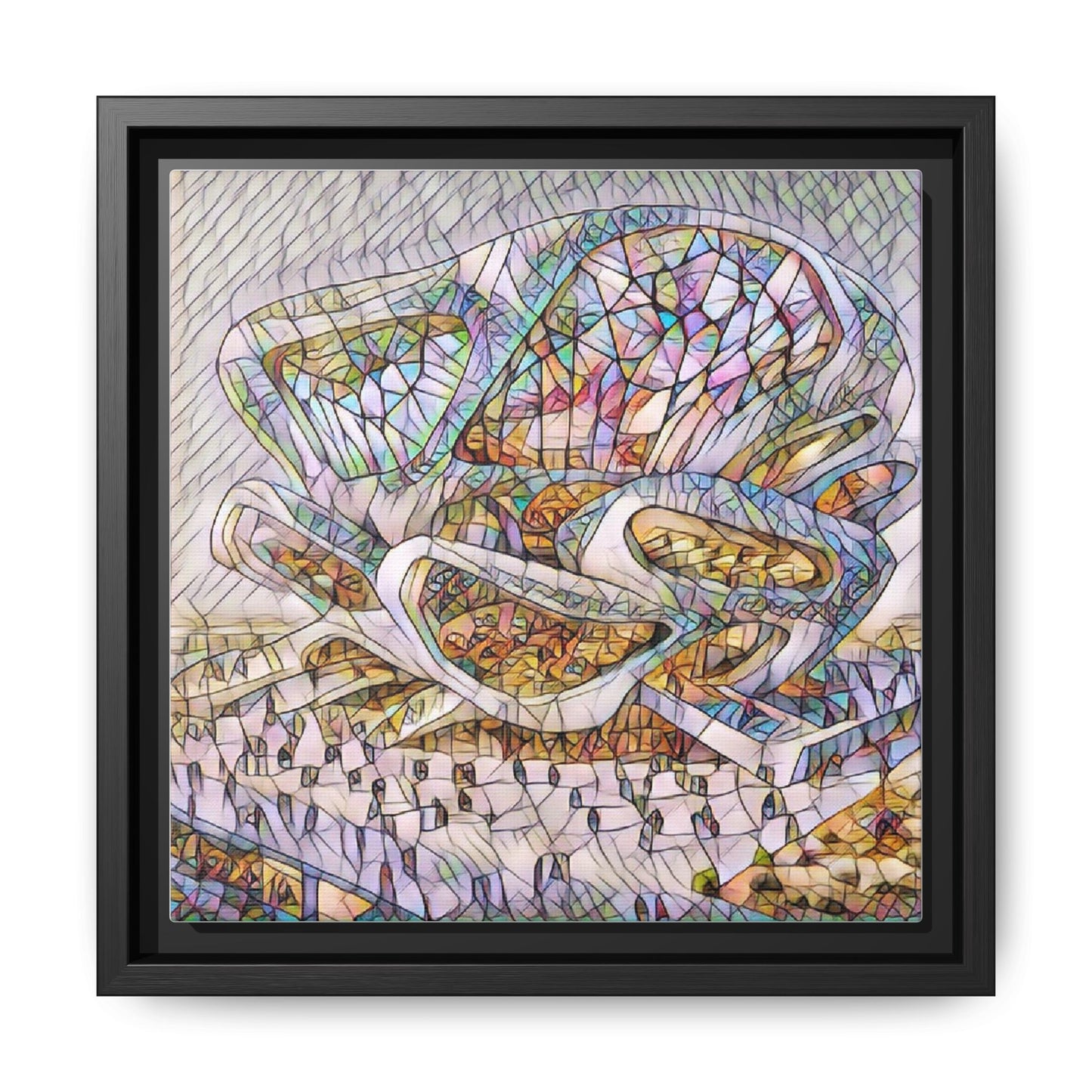 Abstract Colorful Sculpture Matte Canvas Framed Wall Art