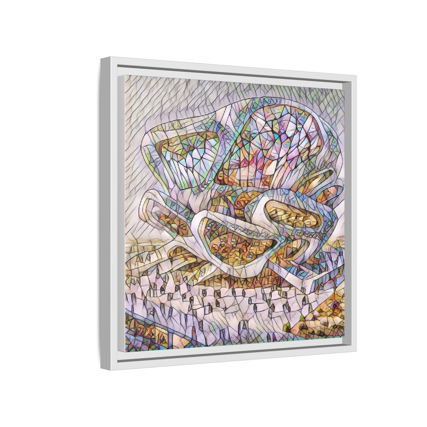 Abstract Colorful Sculpture Matte Canvas Framed Wall Art