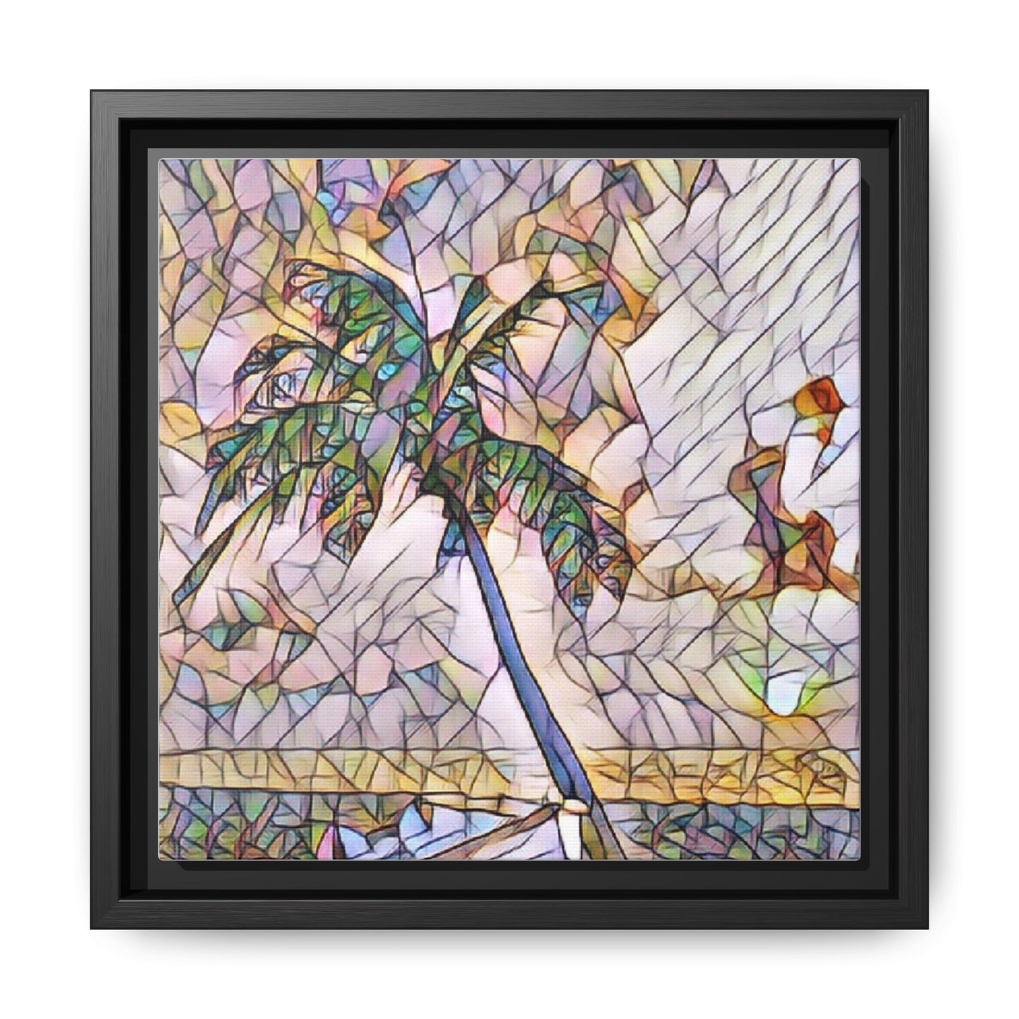 Tropical Palm Canvas Print — Framed Matte Wall Art