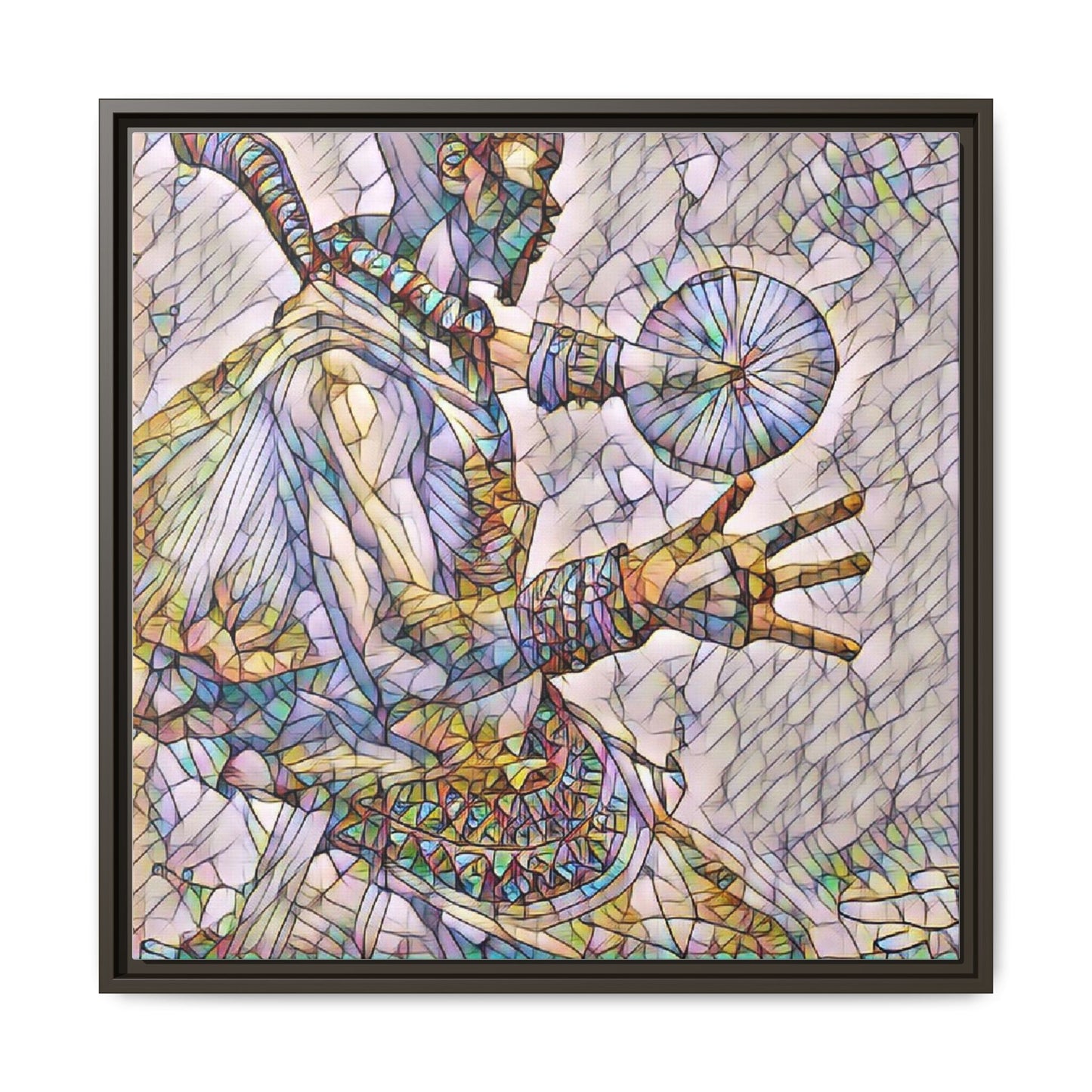 Tribal Shaman Art Print — Framed Matte Canvas Wall Art