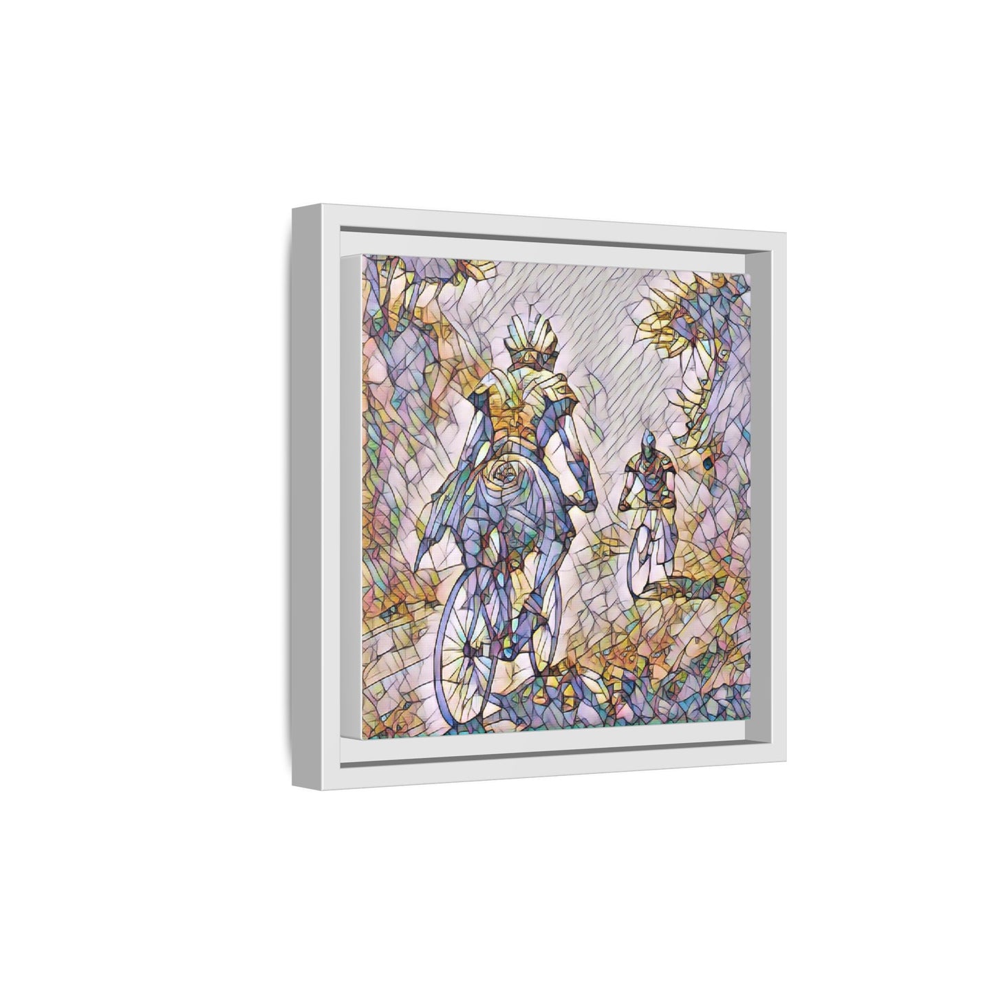 Cycling Art Print — Framed Matte Canvas Wall Art