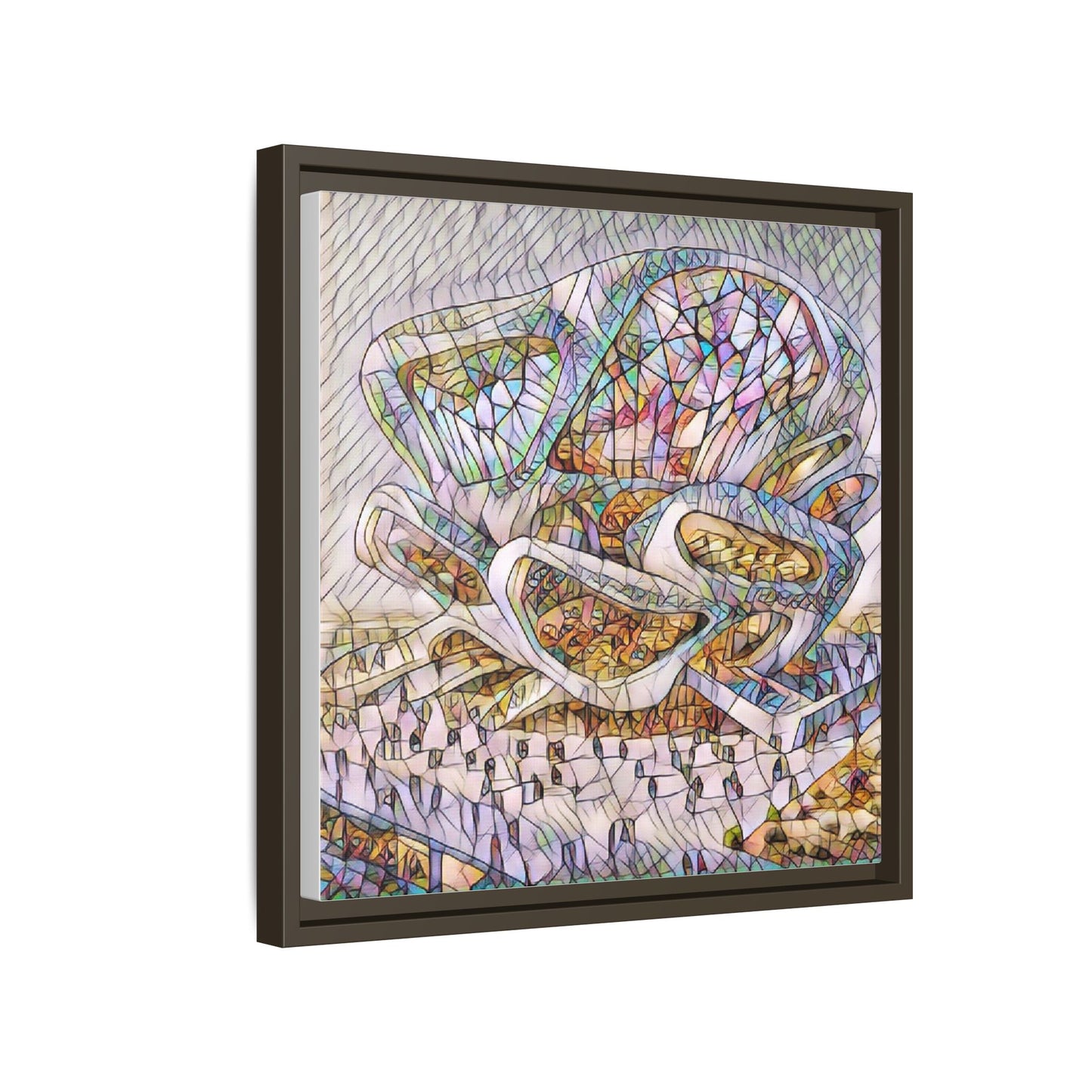 Abstract Colorful Sculpture Matte Canvas Framed Wall Art
