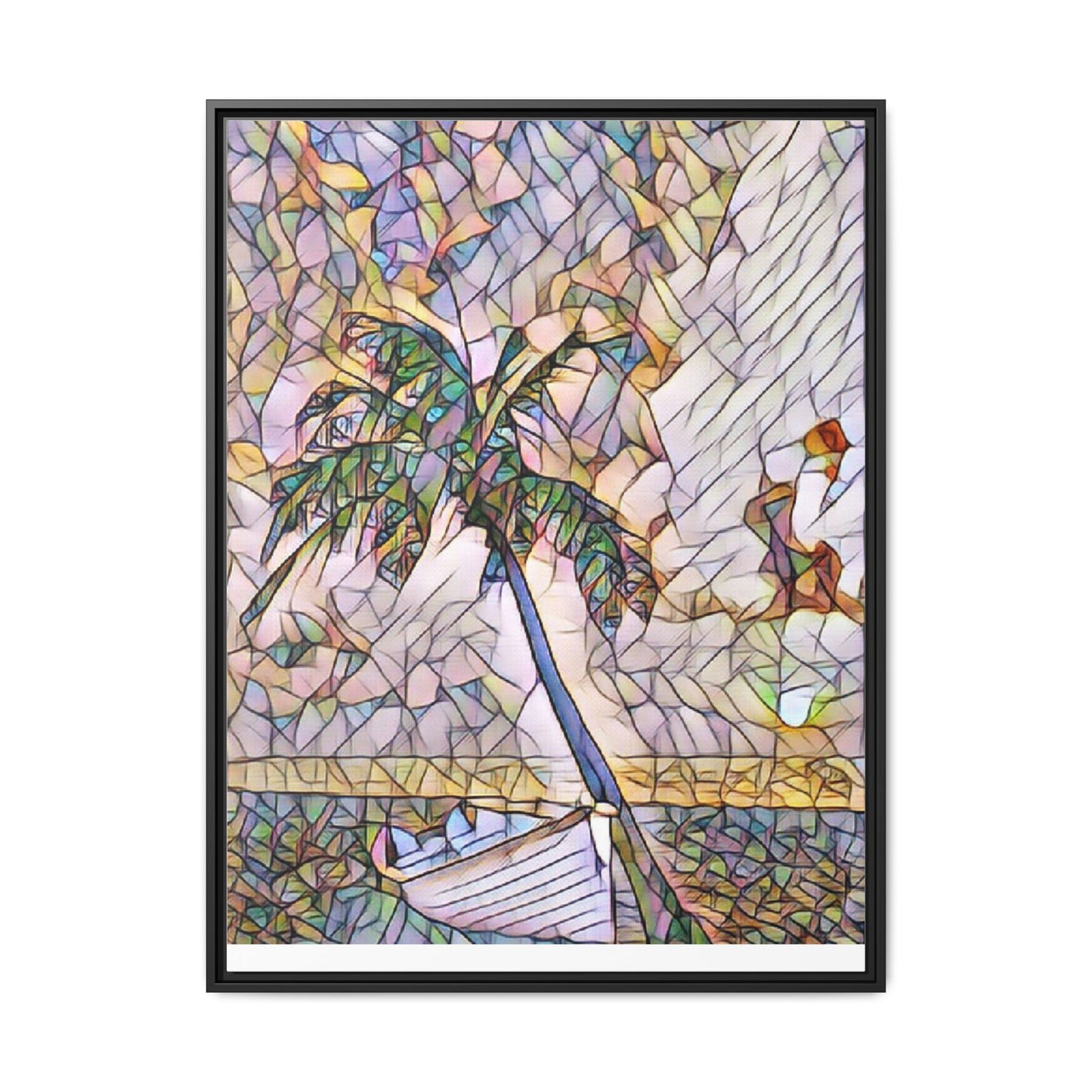 Tropical Palm Canvas Print — Framed Matte Wall Art