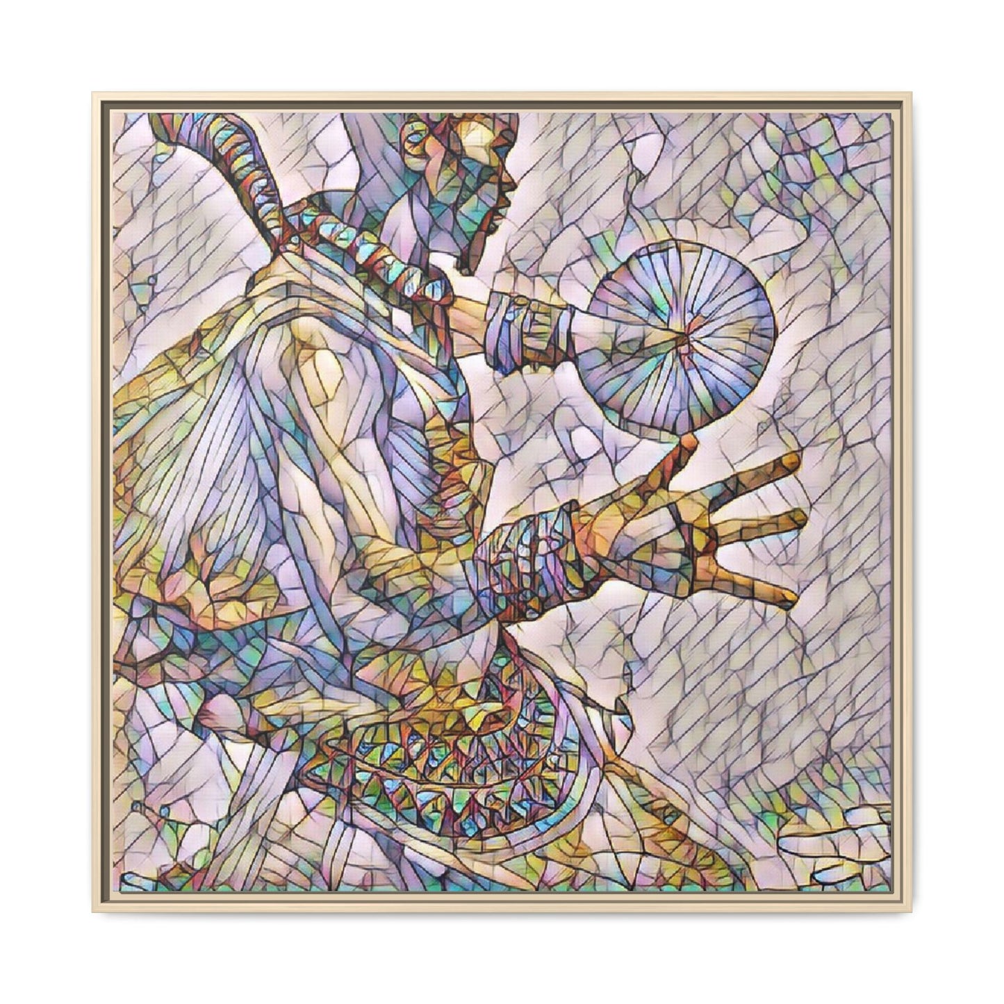 Tribal Shaman Art Print — Framed Matte Canvas Wall Art