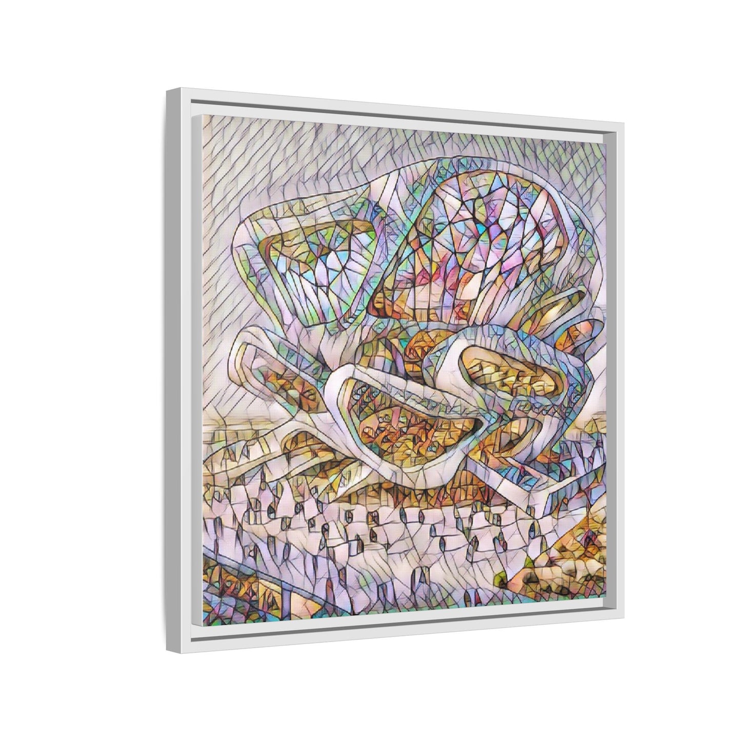 Abstract Colorful Sculpture Matte Canvas Framed Wall Art