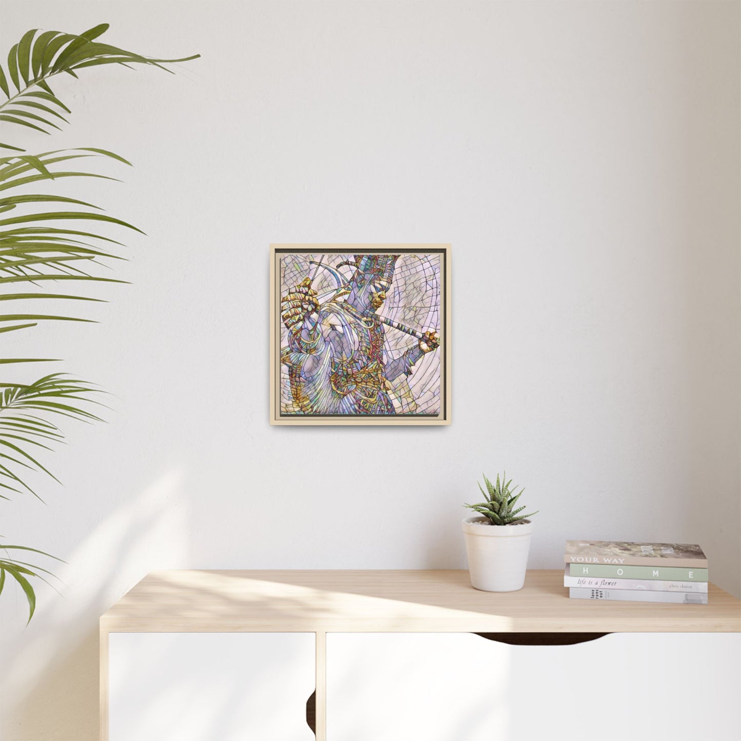 Egyptian God Mosaic Matte Canvas Framed Art