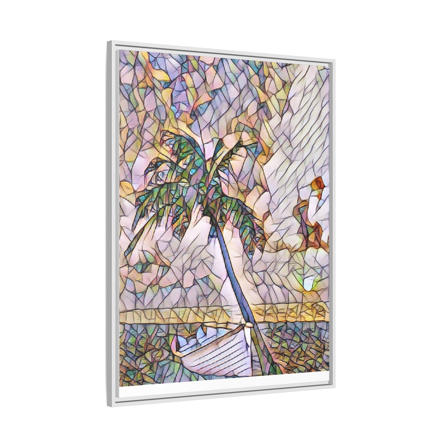 Tropical Palm Canvas Print — Framed Matte Wall Art