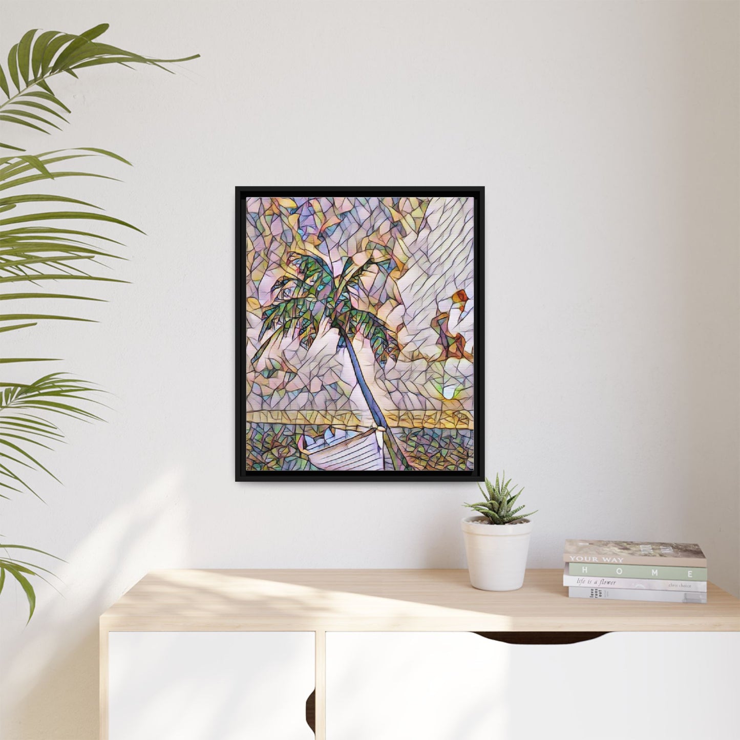 Tropical Palm Canvas Print — Framed Matte Wall Art