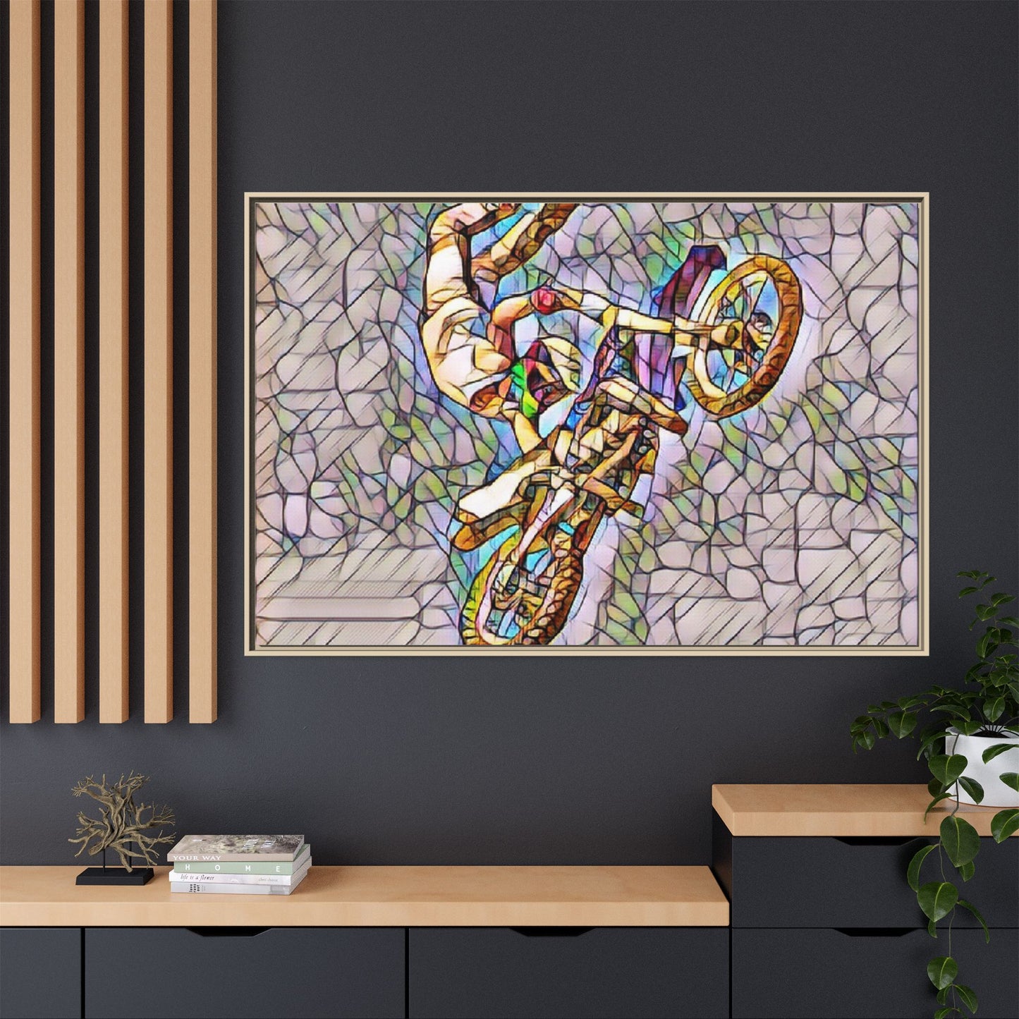 Matte Canvas, Framed (Multi-color)