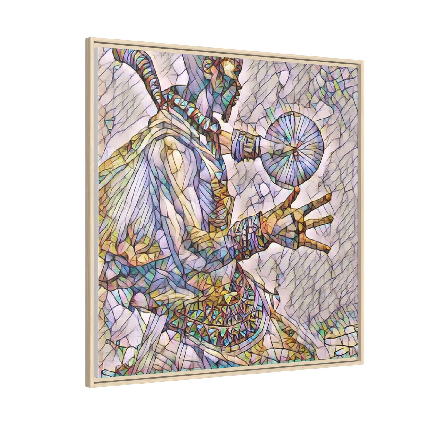 Tribal Shaman Art Print — Framed Matte Canvas Wall Art