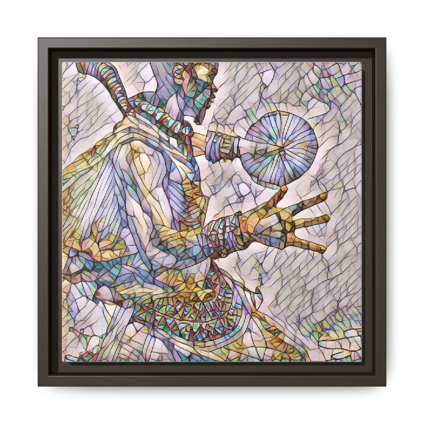 Tribal Shaman Art Print — Framed Matte Canvas Wall Art