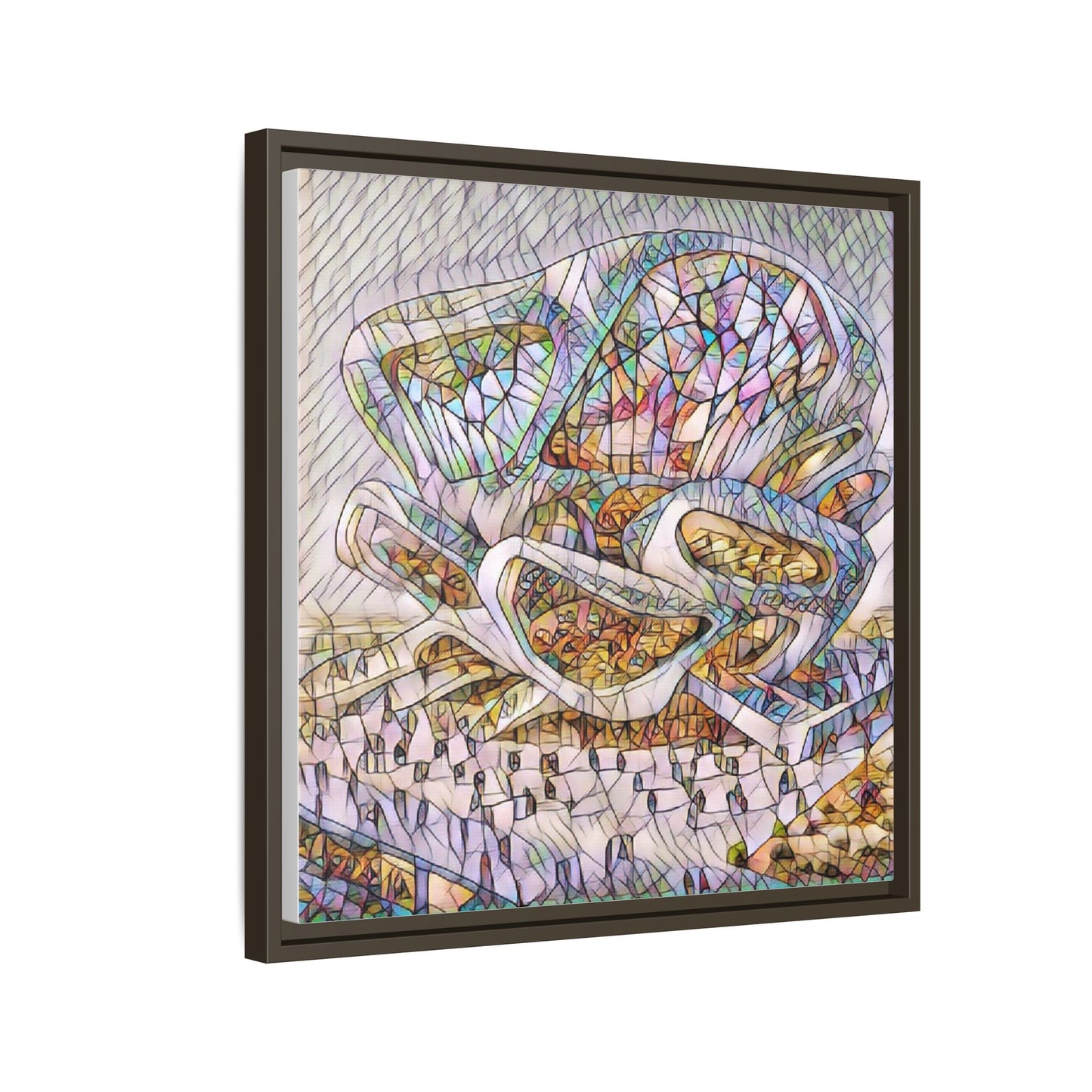Abstract Colorful Sculpture Matte Canvas Framed Wall Art