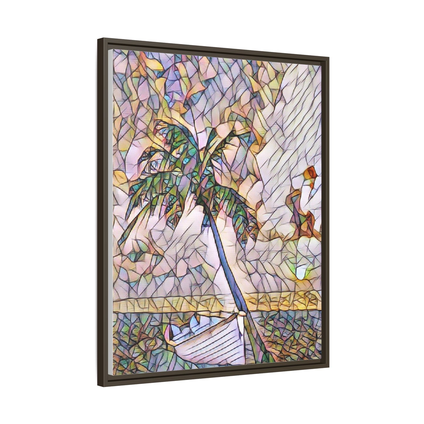 Tropical Palm Canvas Print — Framed Matte Wall Art