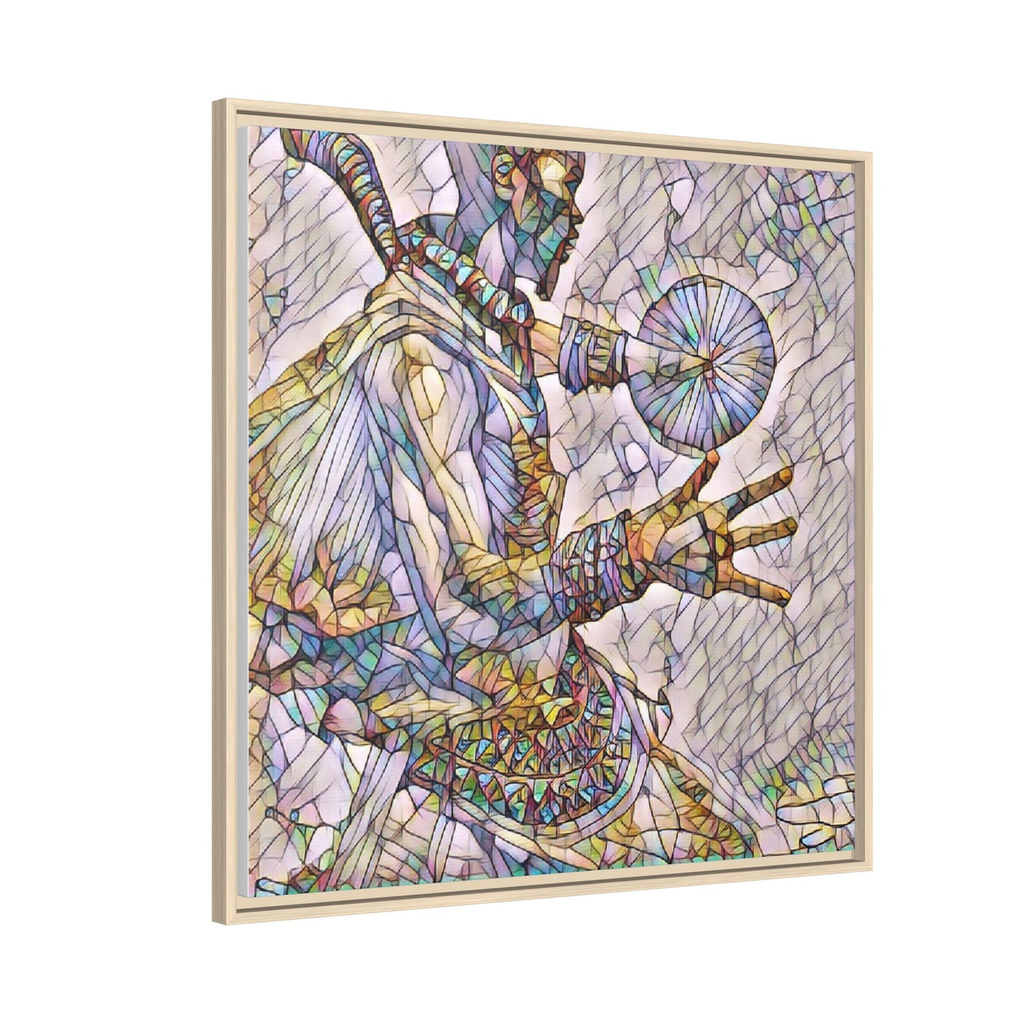 Tribal Shaman Art Print — Framed Matte Canvas Wall Art