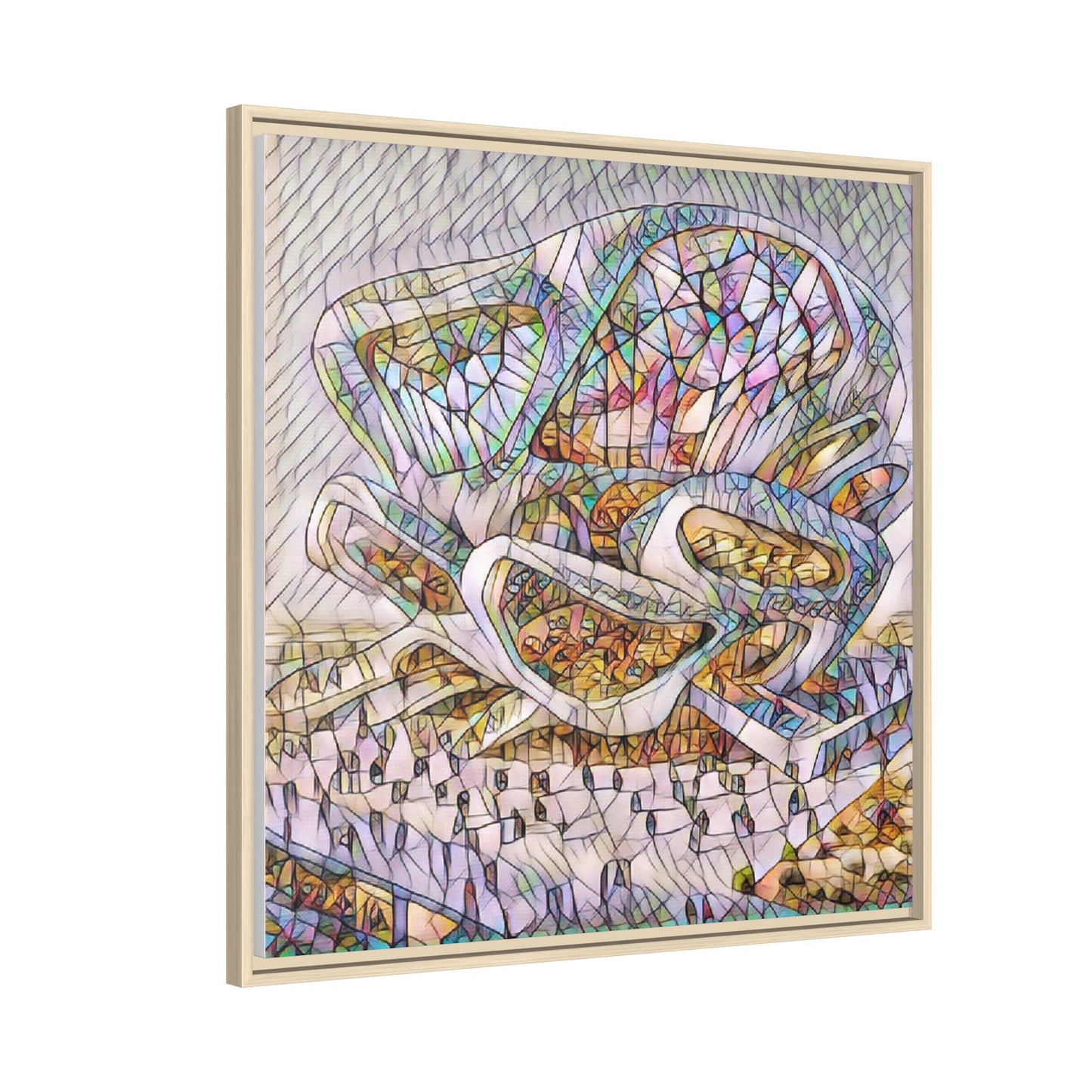 Abstract Colorful Sculpture Matte Canvas Framed Wall Art